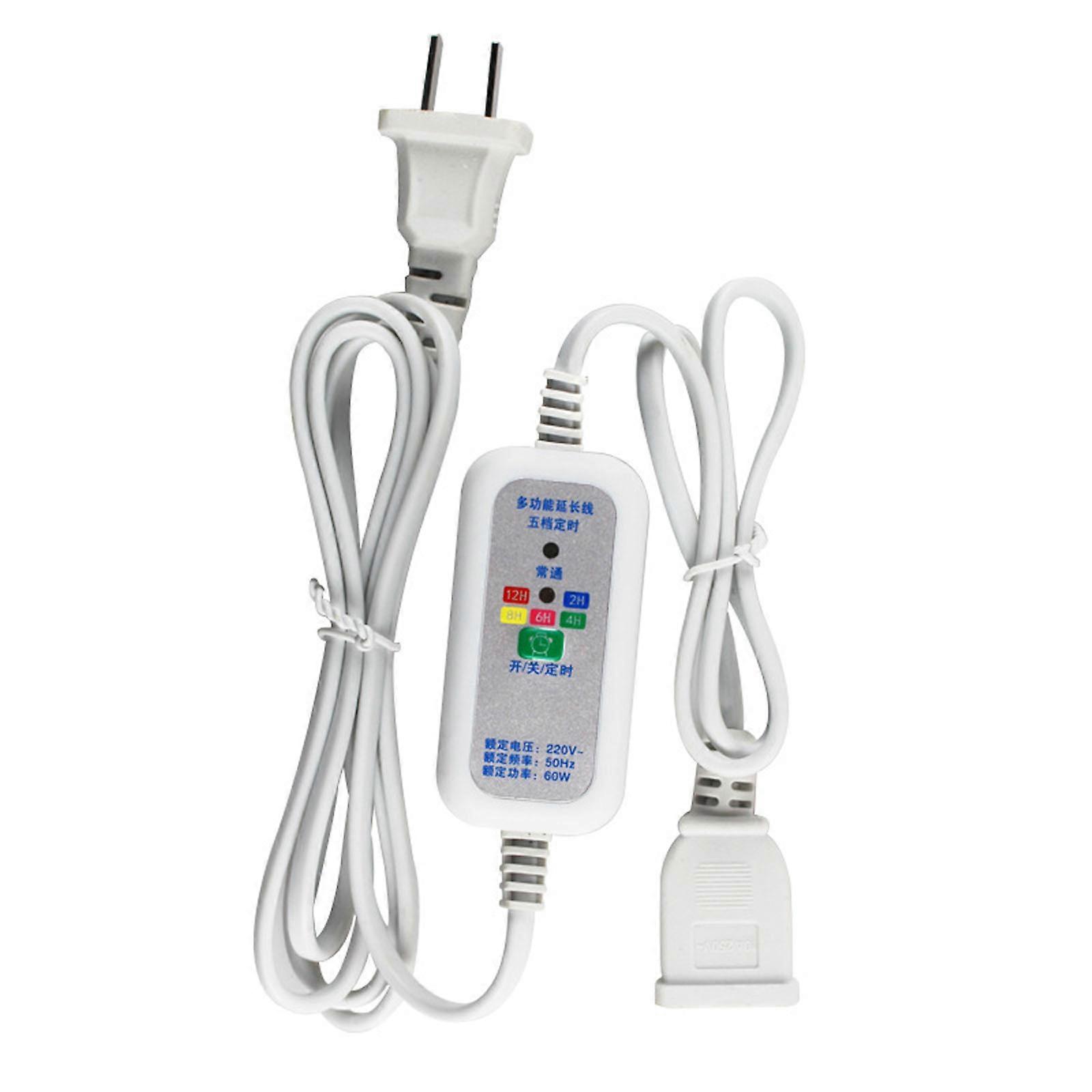 Timer Switch Cable Power Cord for Ceiling Fan&LED Lights US Standard Power Cord with Automatic Shut-Off Function 200cM