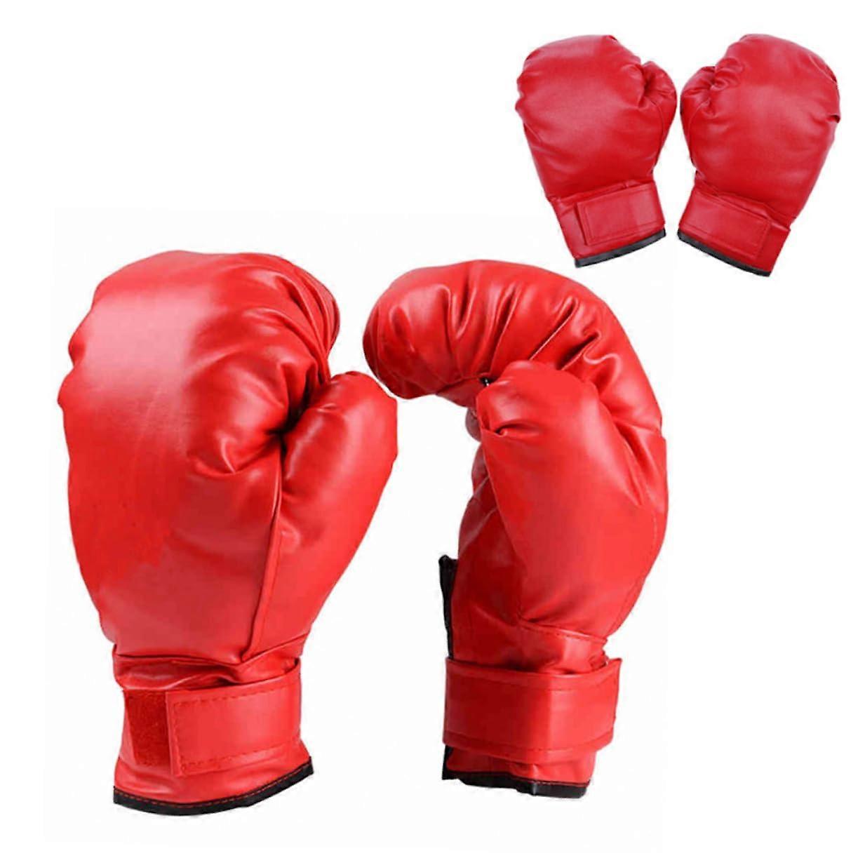 Boxing Gloves Made of PVC Padded Training Gloves for Karate Muay Thai Kickboxing Sparring Martial Arts Orange For Ref: 3151
