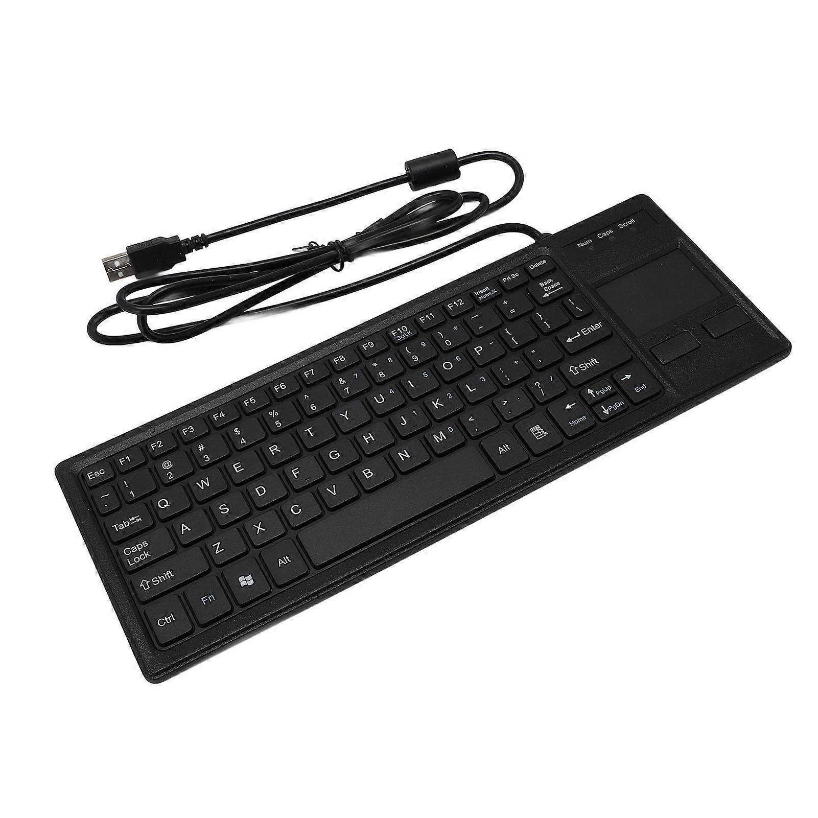 Mechanical USB Keyboard Water Resistant Integrated Touch Industrial Keyboard with Touchpad for Laptop Notebook PC 