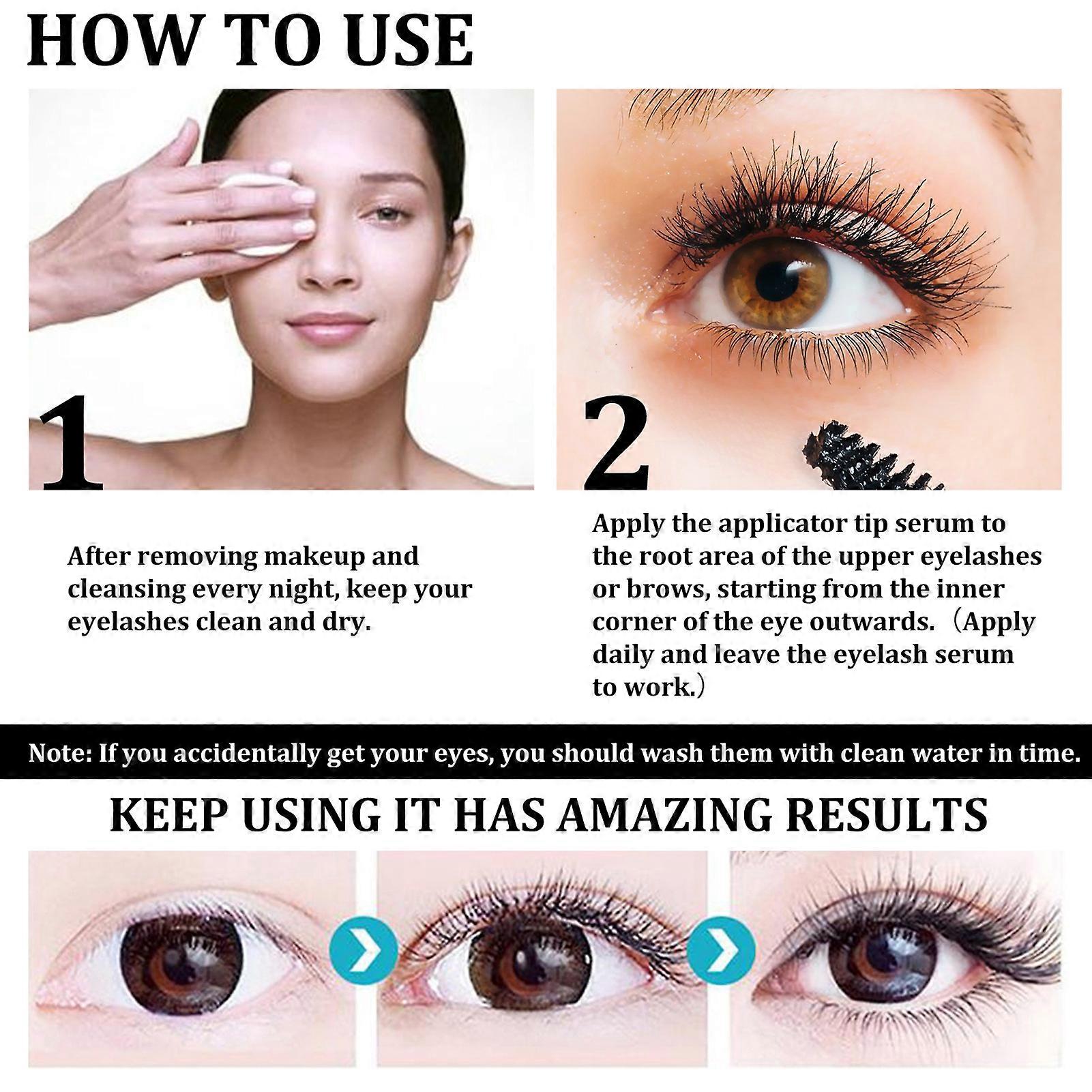EELHOE Eyelash Growth Serum Enhancer Lash Boost Serum for Longer Fuller Thicker Lashes 10ML/ Bottle Portable