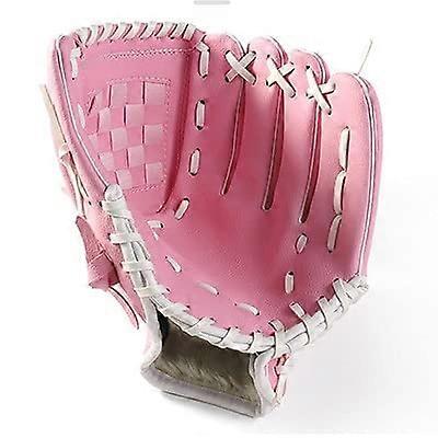 野球グローブブラウンアウトドアスポーツ野球グローブソフトボール練習左利き(カラー:ピンク、サイズ:9.5インチ)