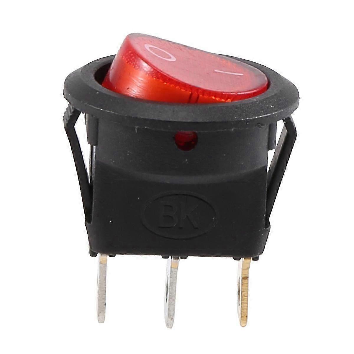 220V Bipolar Rocker Switch ON-OFF 3 Pin Red