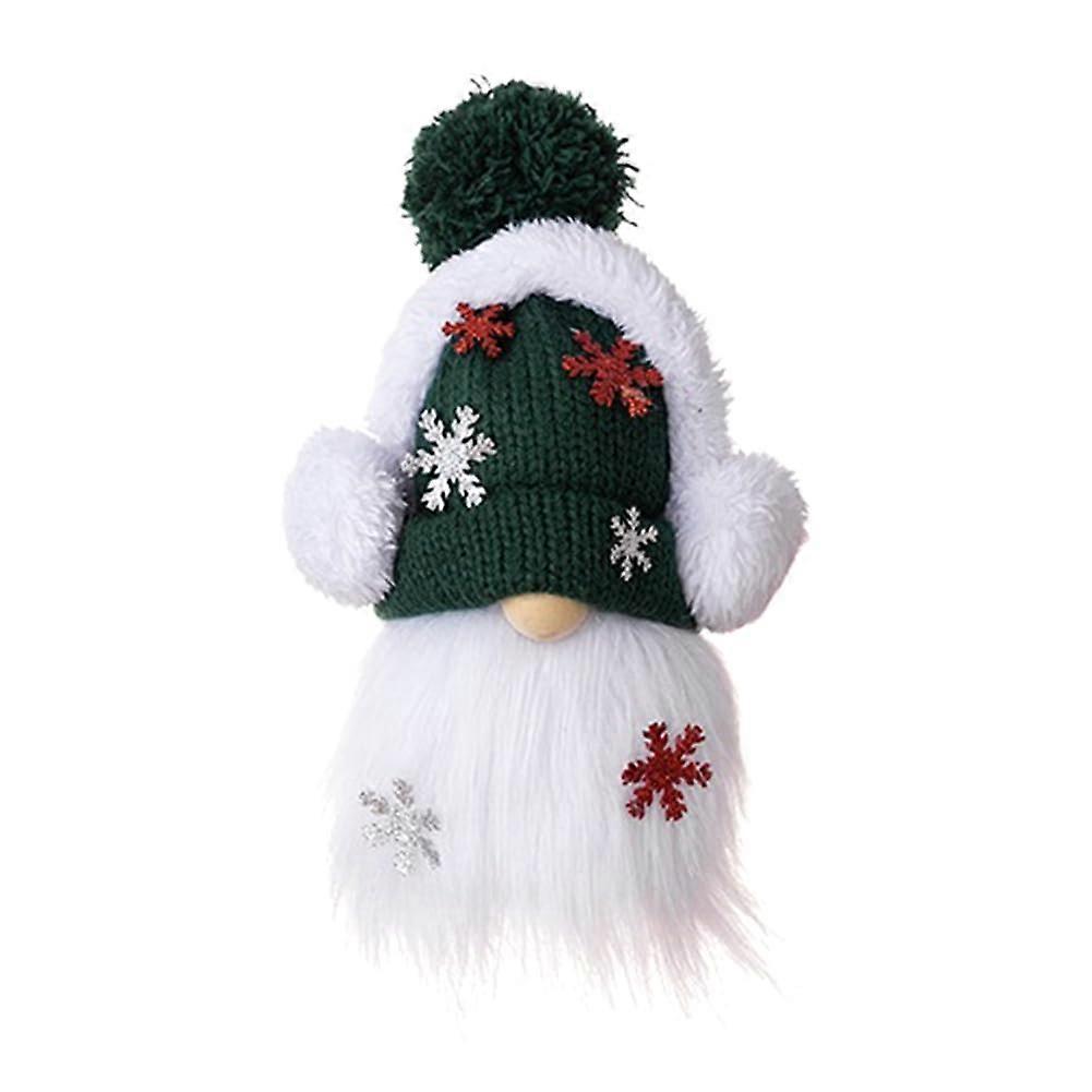 Handcrafted Swedish Tomte figure, Scandinavian dwarves, Plush ornaments, Green, Easy to use