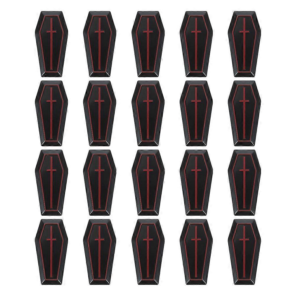 20pcs Mini Plastic Halloween Coffin Boxes with Lids – Lightweight, Compact, Portable – Ideal for Party Decorations and Prank Props