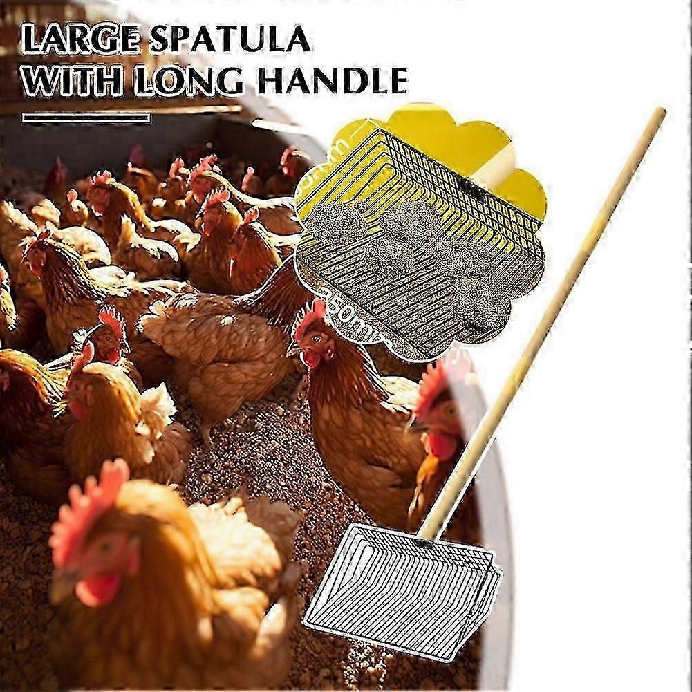 Avtagbar metallskopa för hönsbajs - Siktskopa för rengöring av hönshus