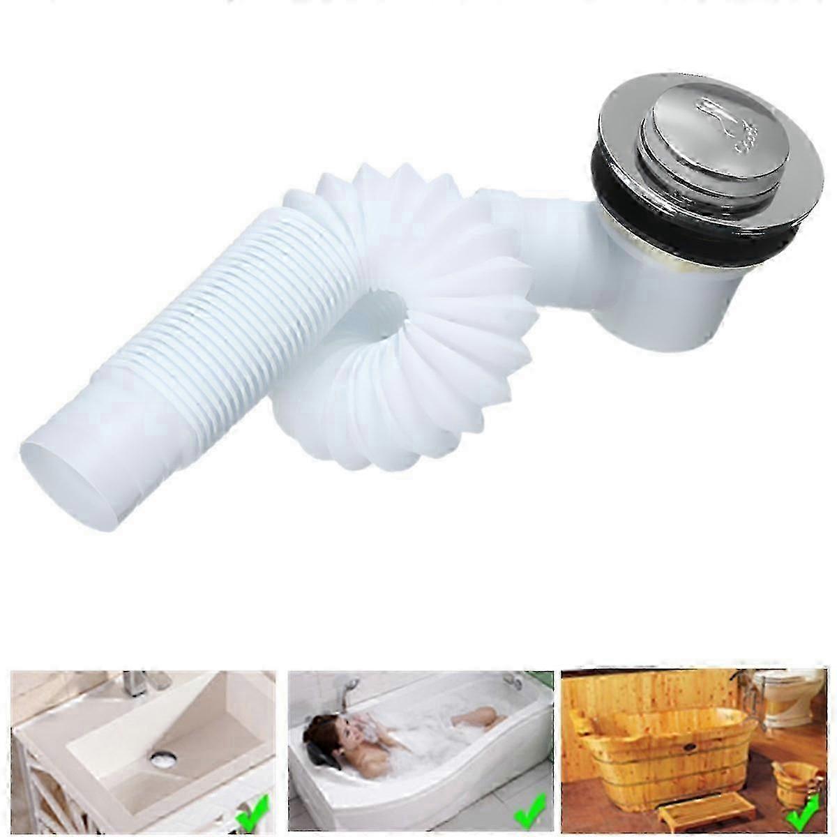 Hvit messing badekar filter avløpsavløp for badekar vask dusj servant