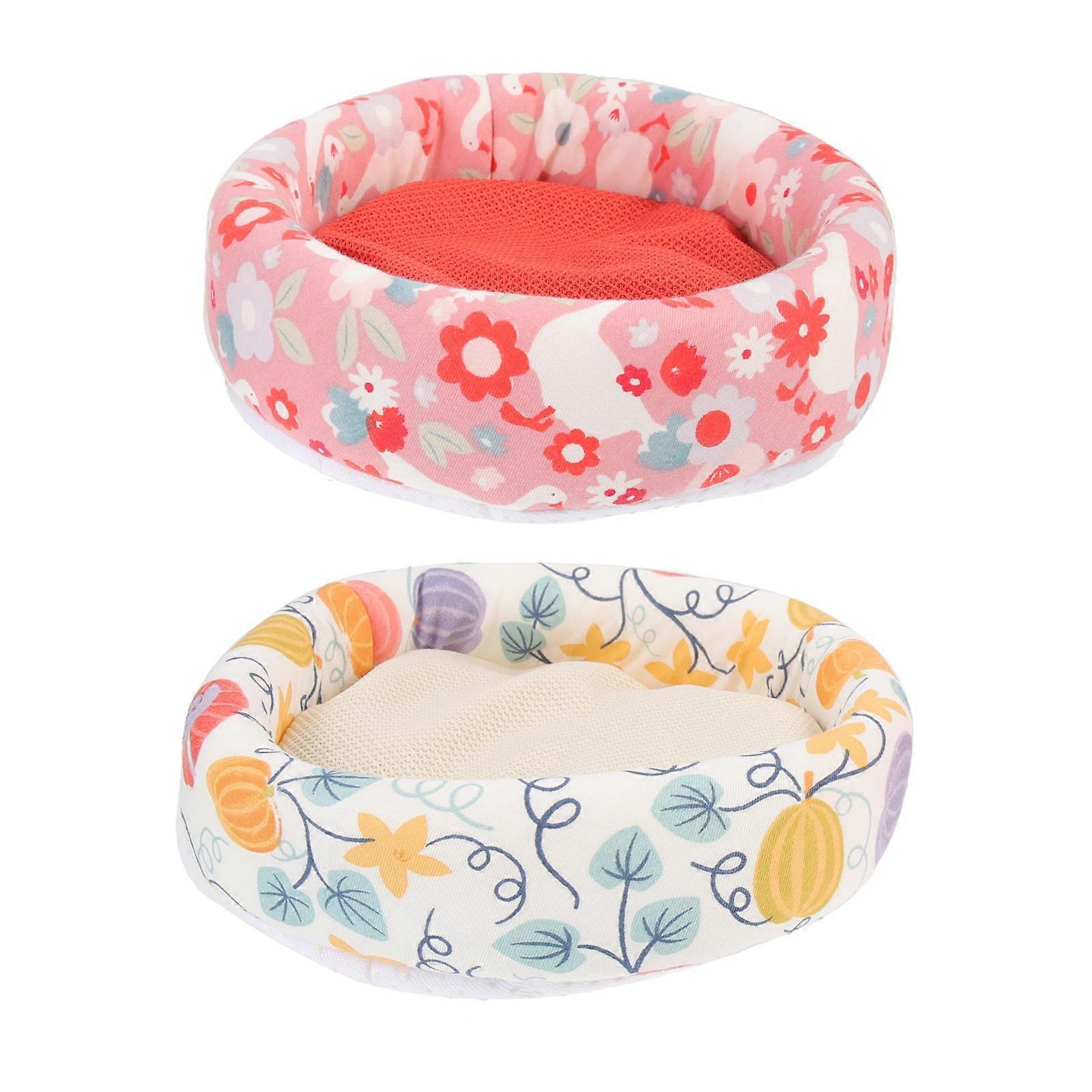 Pet Cooling Pads Summer Pet Cushion Machine Washable Square Shape Assorted Color 5.89X5.89X1.97in Private Place 2Pcs