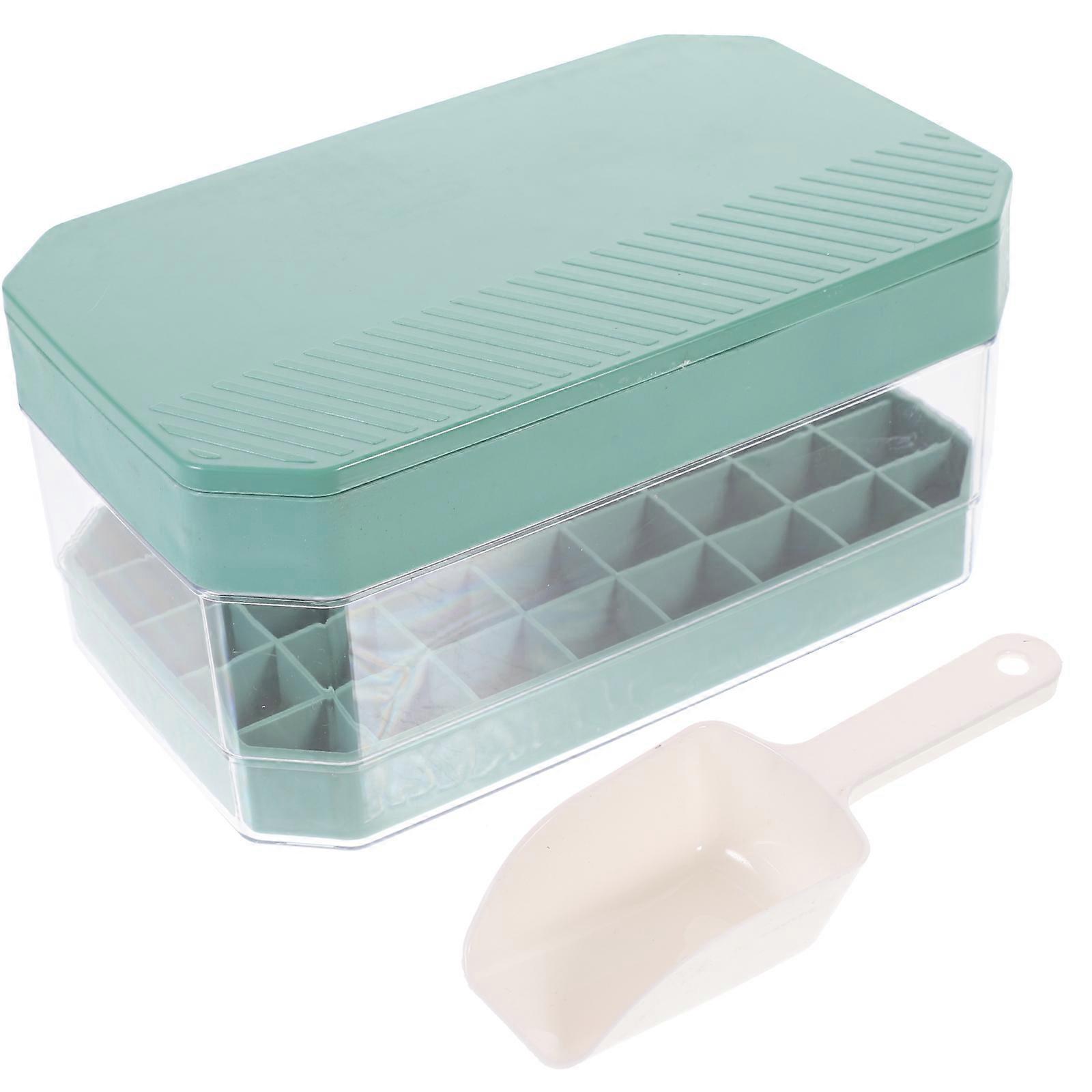 Household Ice Tray For Freezer Ice Maker Suitable For Various Beverages Adults Rectangular Shape Plastic Material 1 Set