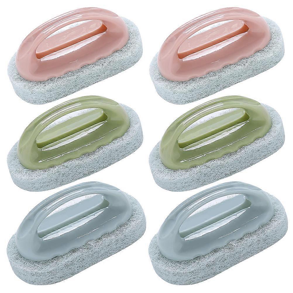 6 Pieces Sponge Brushes for Home Use with Durable PP Material and Ergonomic Handle Design 6Pcs