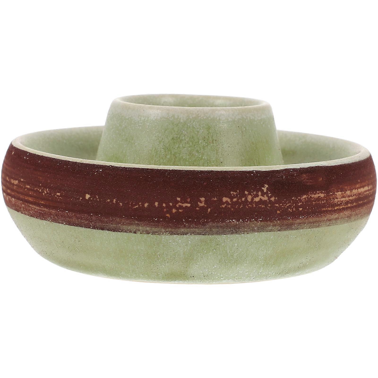 Ceramic Jars Mini Ceramic Jar Home Decor Incense Holder Yellow 1Pack