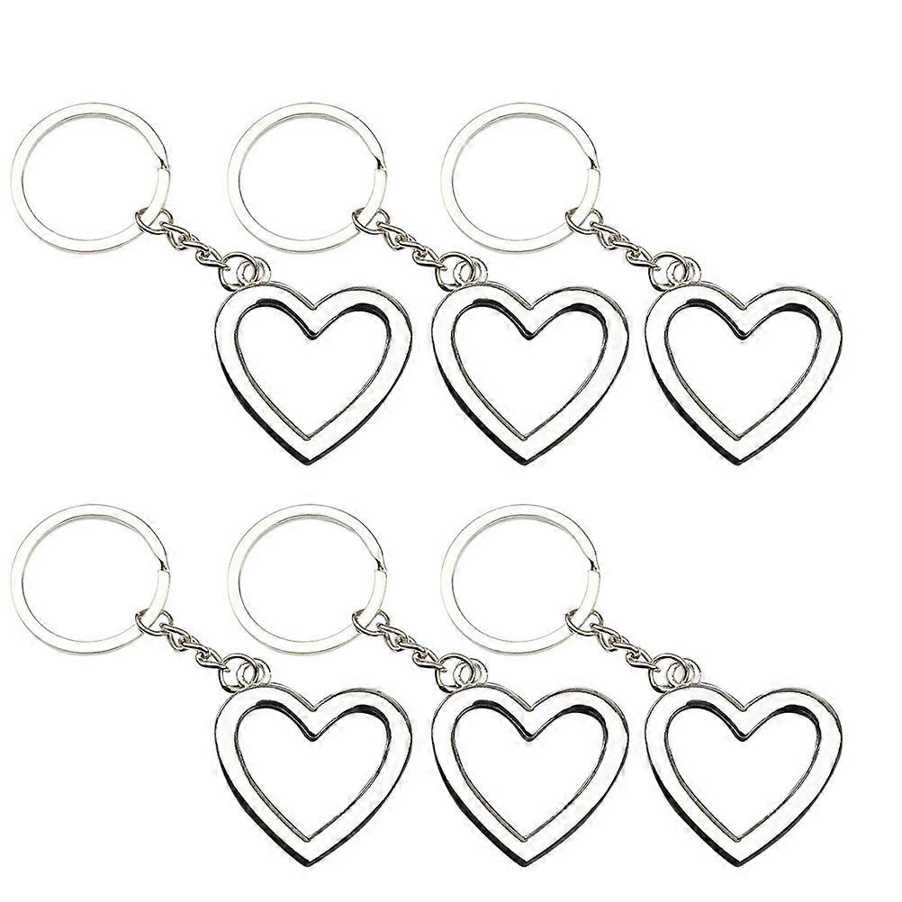 Heart Shaped Keychain Set – Durable Alloy Key Ring Pendant for Bags, Phones, and Car Keys – Creative Family and Friends – Perfect for Any Occasion