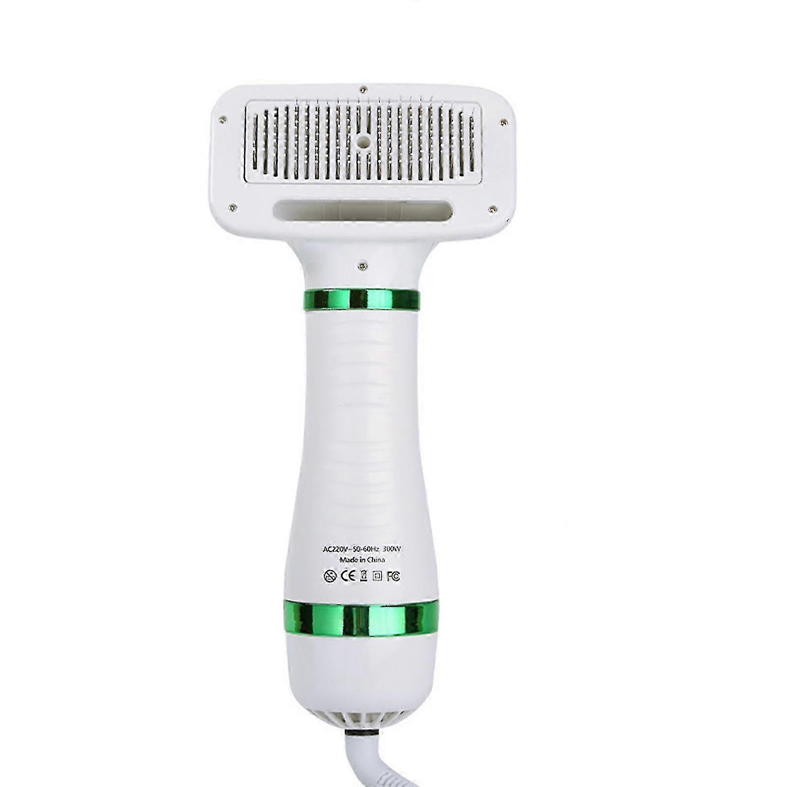 Portable 2 In 1 Hair Dryer and Pet Blower with Slicker Brush and 3 Warm Modes for Efficient Grooming