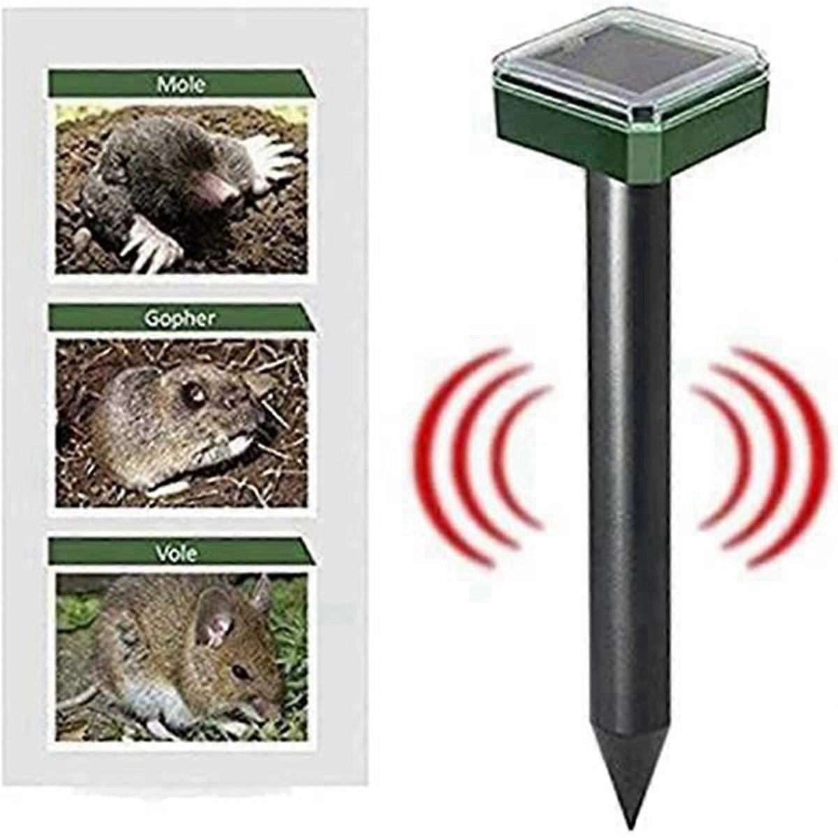 12 Pcs Outdoor Solar Ultrasonic Vibration Repeller Snake Repeller Mole Electronic Snake Repeller for