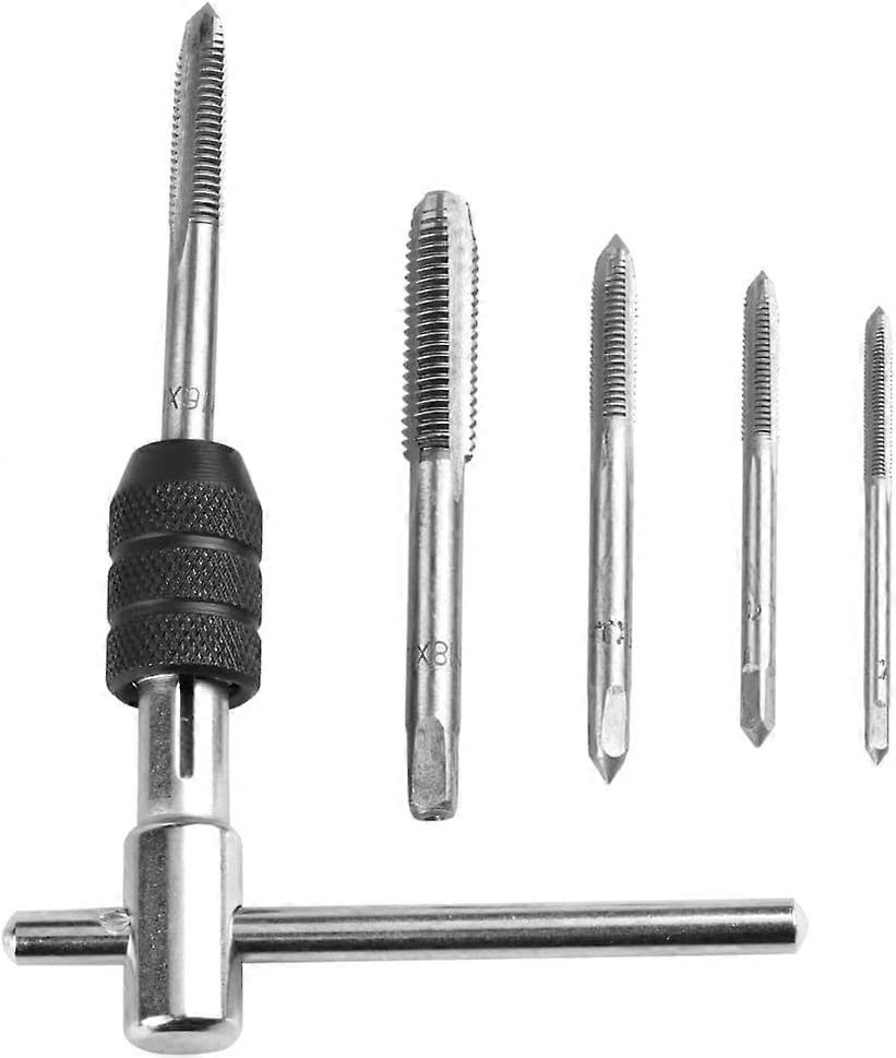 6-piece metric straight flute hand tap set