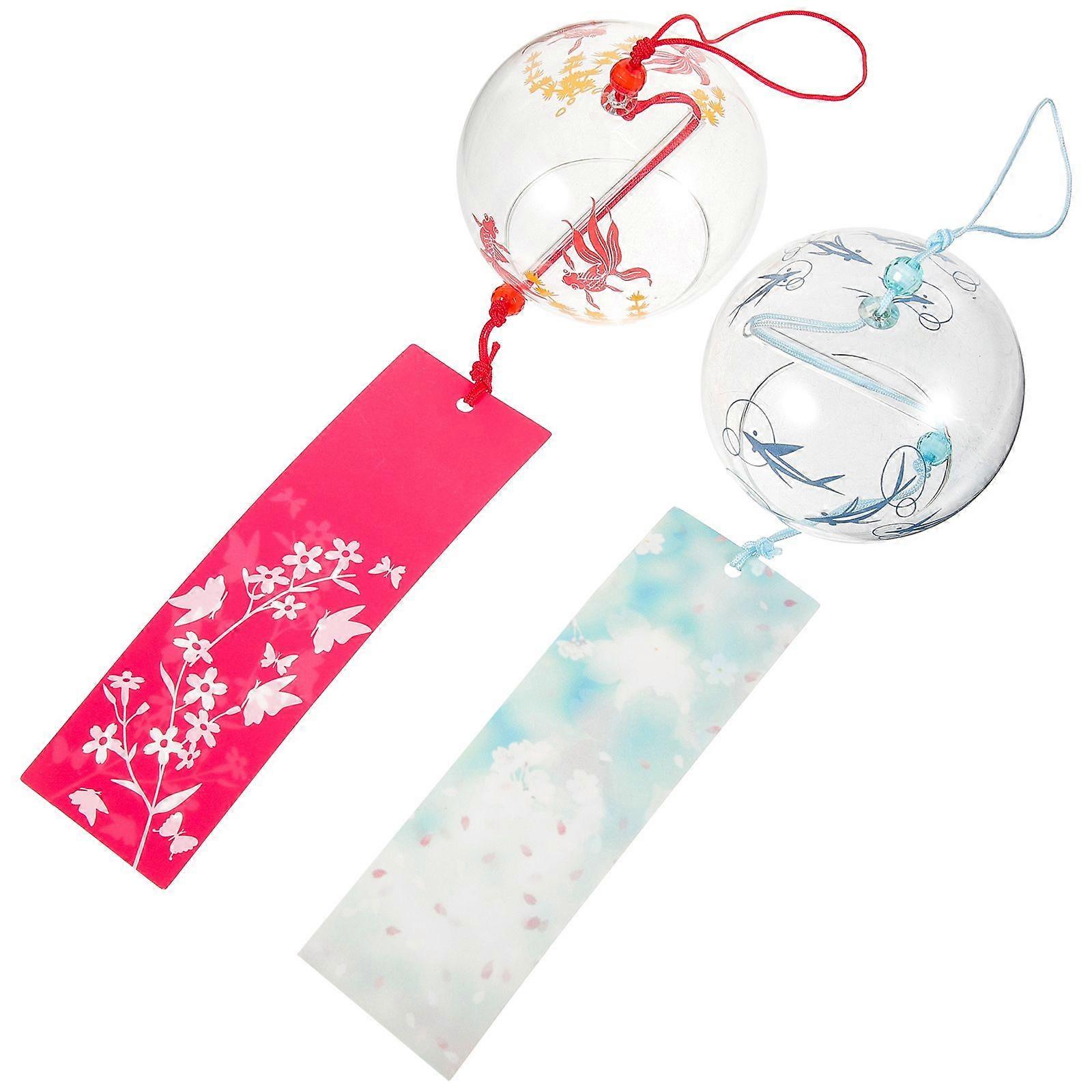 Transparent Wind Chime 2Pcs Assorted Garden Pendant for Versatile Decor
