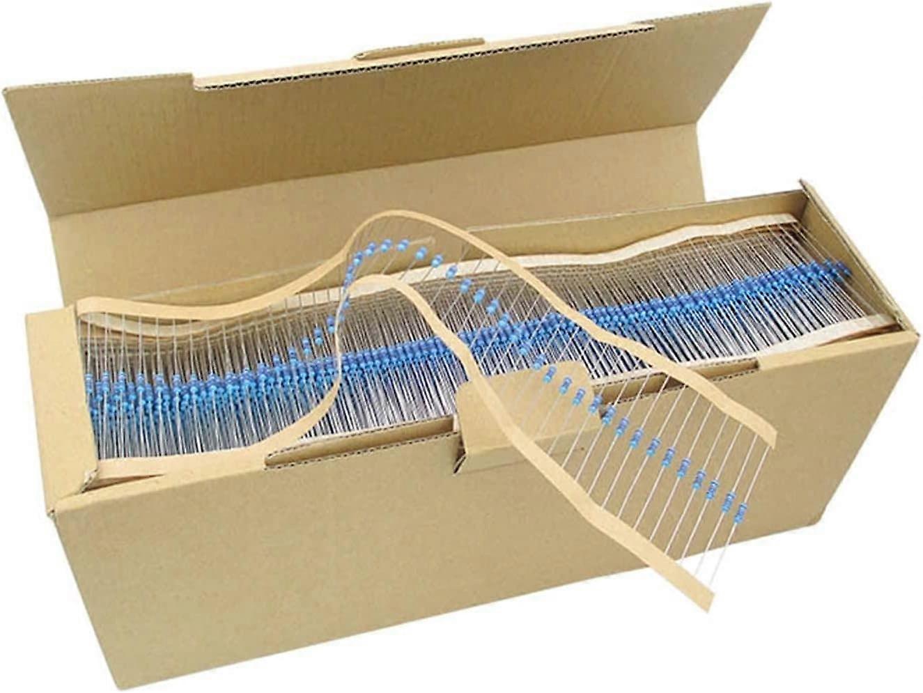 500 pieces 1–10 m, 50 values, 1/6 W, 1 percent, assortment of metal film resistors, resistor set.