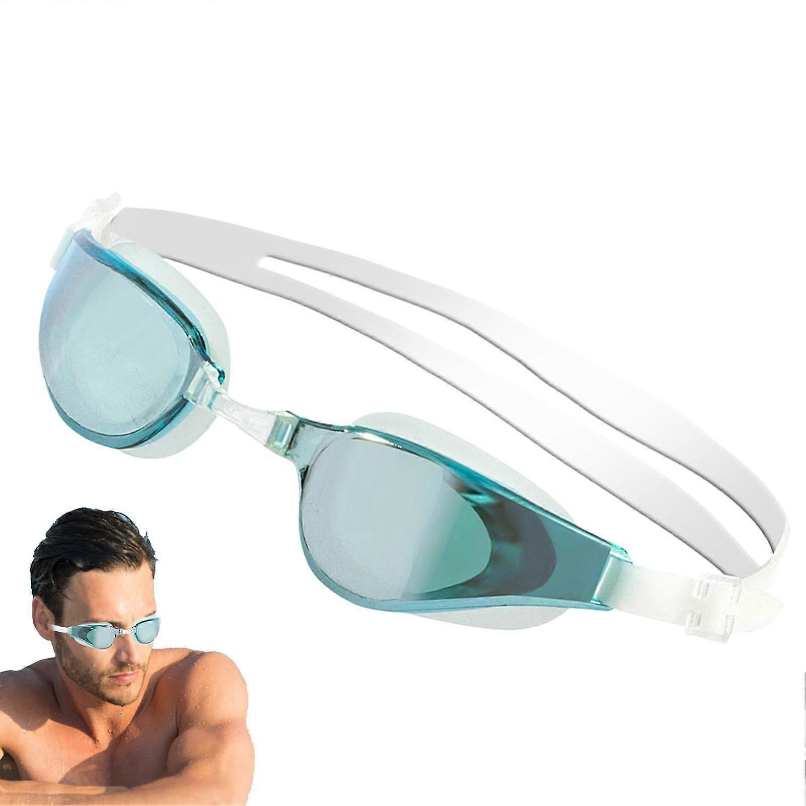Swim Goggles, Anti-Slip Diving Glasses with Strap, Lightweight Pool Goggles for Men and Women, Adjustable and Portable