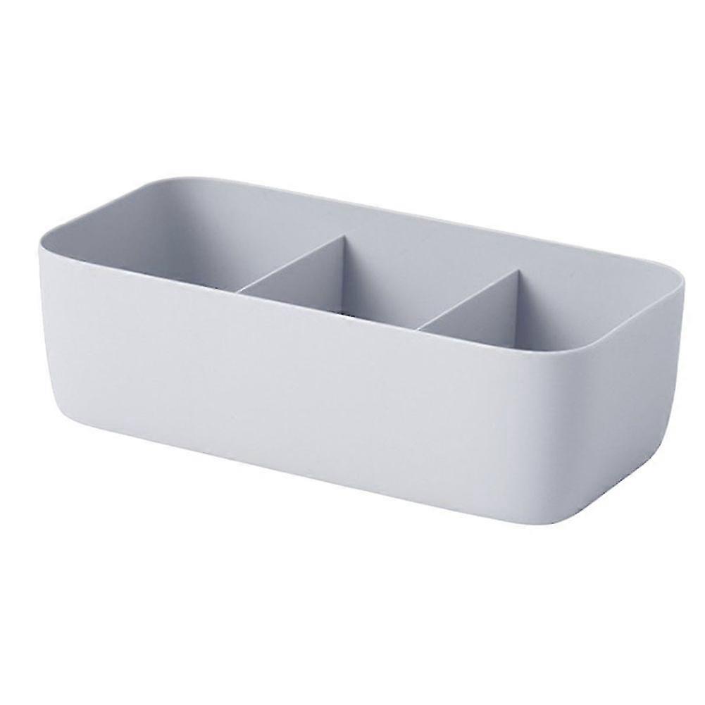 1Pc Stackable Plastic Socks Storage Box Organizer for Home Bedroom (Grey Three Cell)