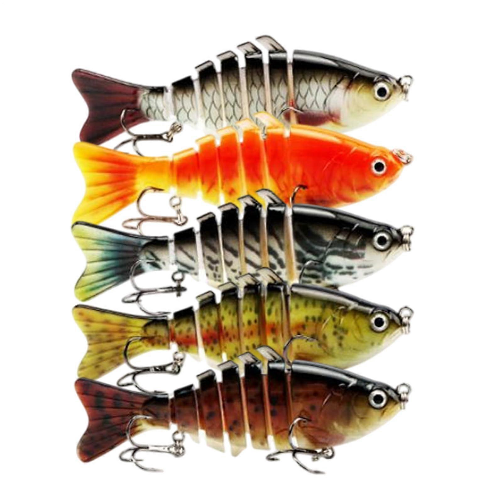 Trout Bait, Bass Bait, Walleye Fishing Lure, 3D Jointed Hard Swimbait for Freshwater and Saltwater Catfish