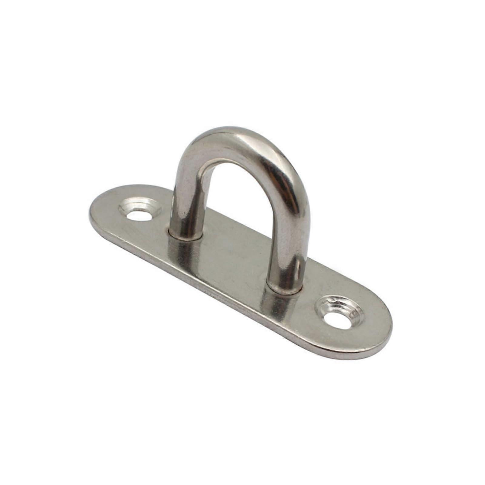 Ceiling Hooks, Eye Hooks, Pack of 8 Eyelet Plate Made of 304 Stainless Steel, M6 Plate, Metal Pull Lock Hook Hardware (8 mm) 8MM