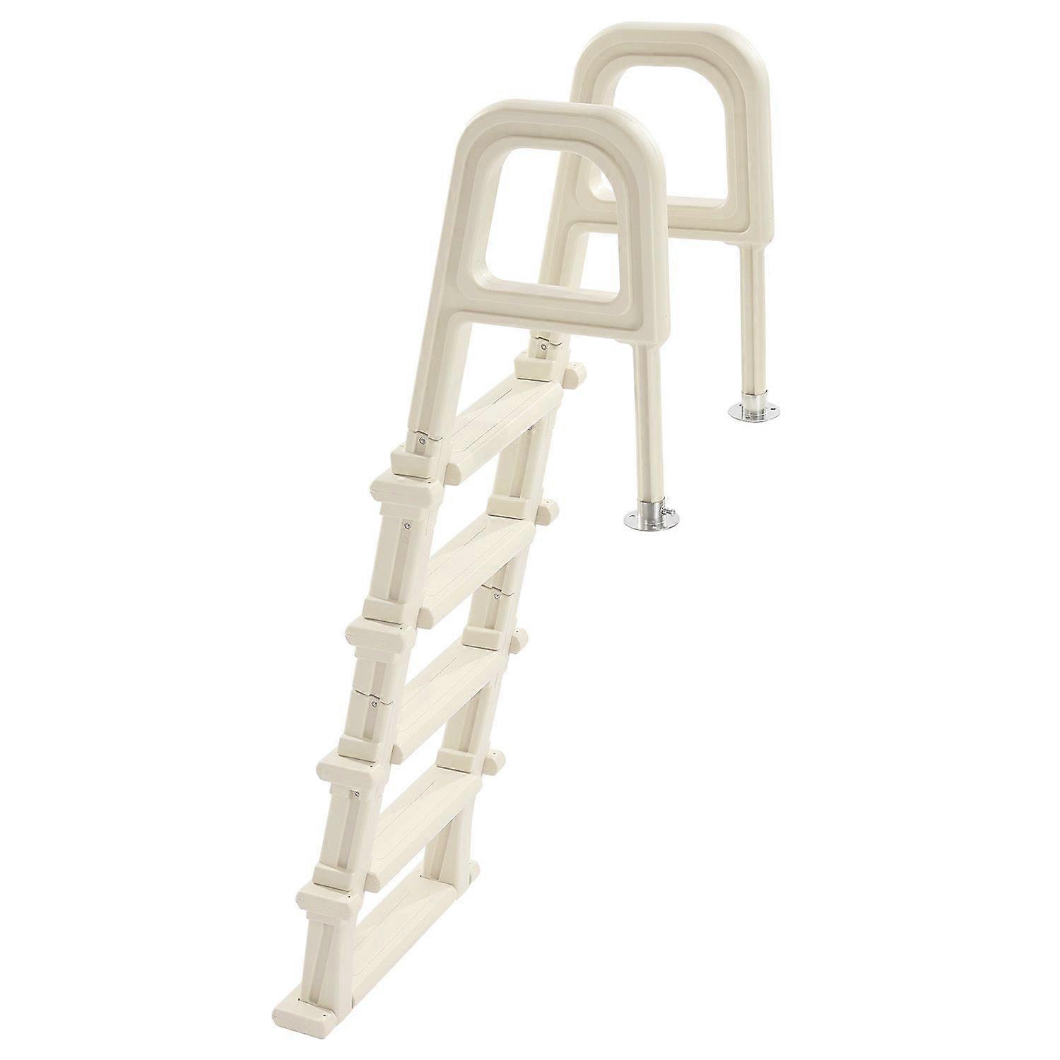 Swimming Pool Ladder, 75Inclined 5-Step Double Handrails Stair, Non-slip Heavy Duty Steps, Load Capacity 300 lb