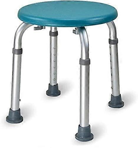 Adjustable Round Bath Shower Stool, Aluminum Alloy Frame, Durable PE Blow Molding Board, Safe Support for Elderly and Disabled - Green