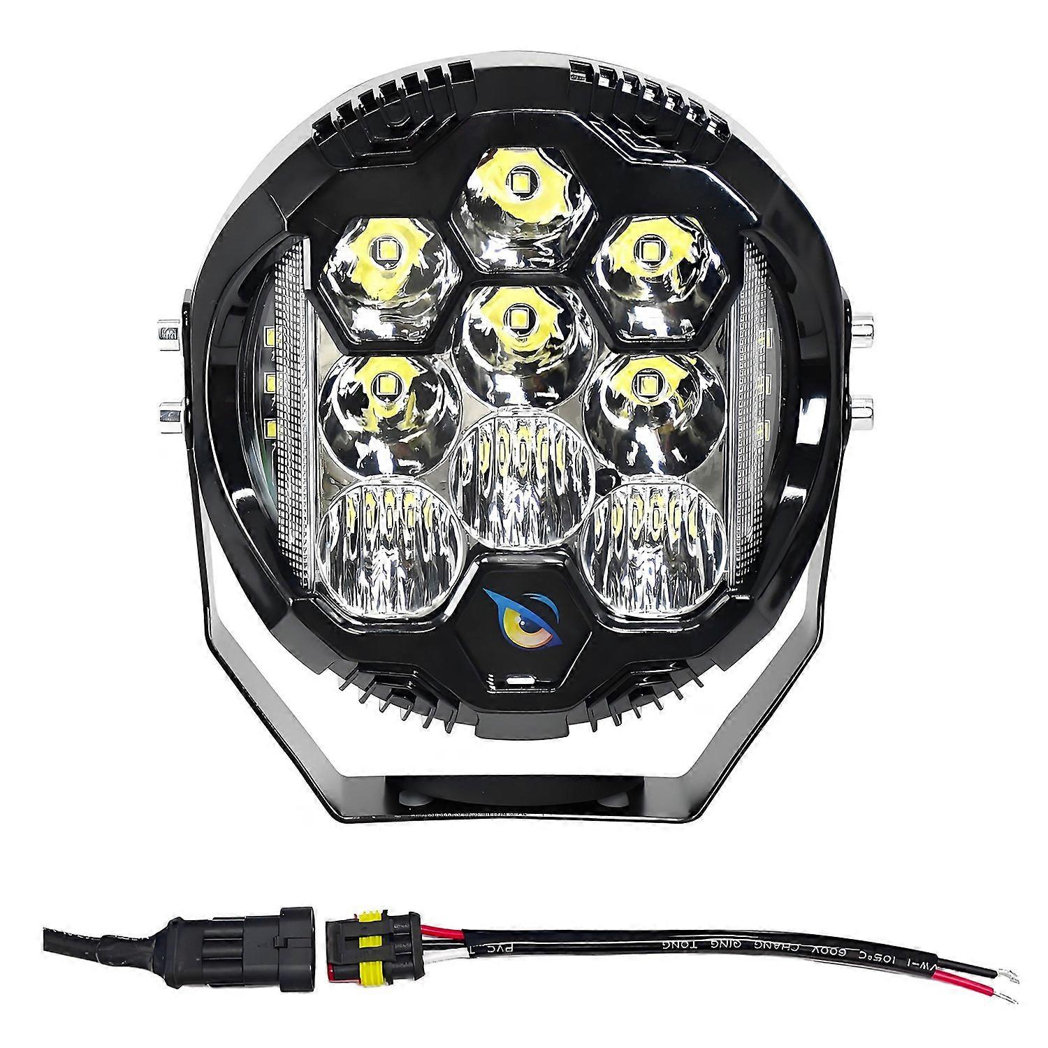 E7 Plus 1Pc 7 Polegadas Carro Luz Diurna Lateral Flash Spotlight Motocicleta Impermeável LED Headligh