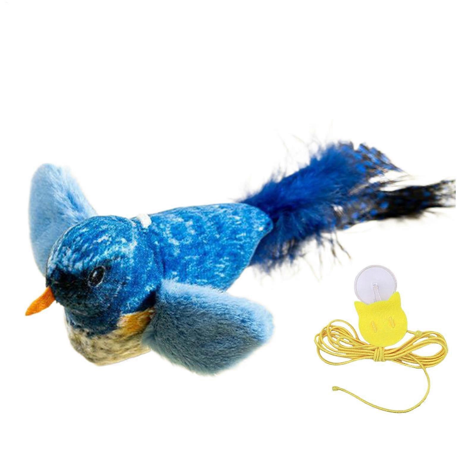 Chirping Bird Cat Toy Fluttering Bird Cat Toy Interactive Plush Toy Lightweight Cute Catnip Toy for Skill Bite Resistant