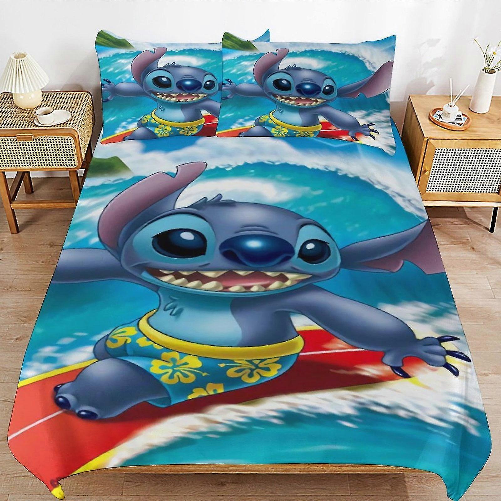 3D Printed Microfiber Bedding Sets, Lightweight 3 Piece Comforter Set with 1 Duvet Cover and 2 Pillow Shams for Kids