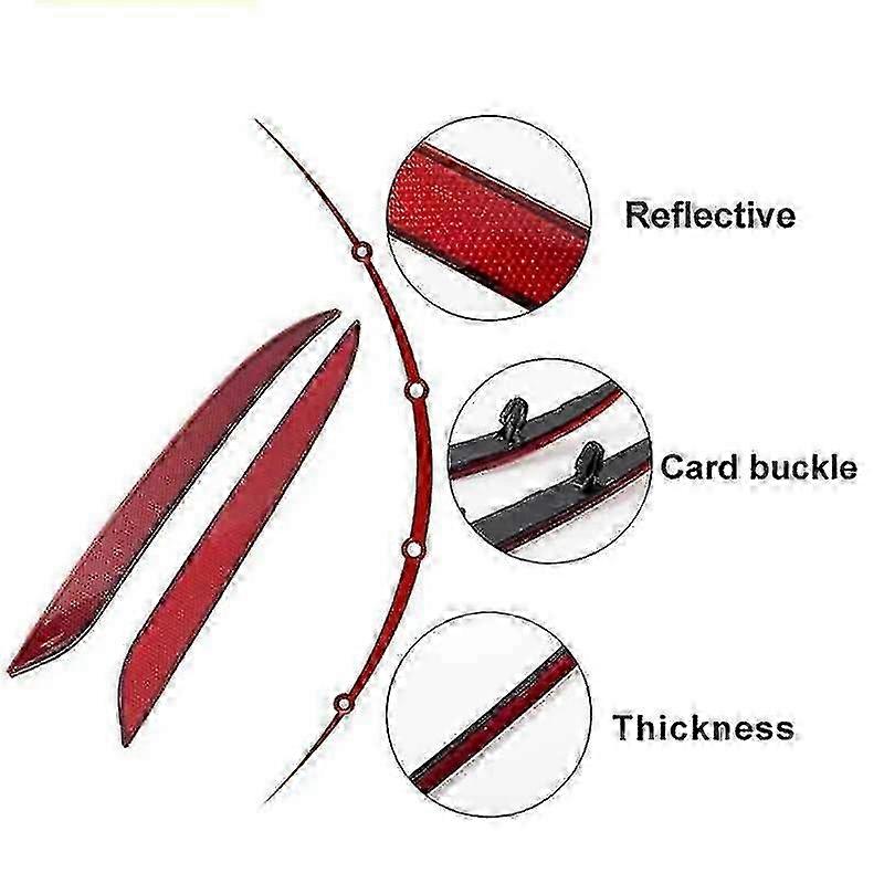 Rear Bumper Reflector Light Warning Piece for Compatible Brand Model Y 2021-2023