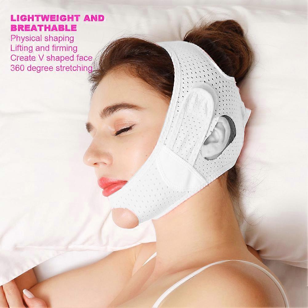 Breathable Adjustable Face Tightening Lifting Belt Elastic Face Shaping Slimming Bandage