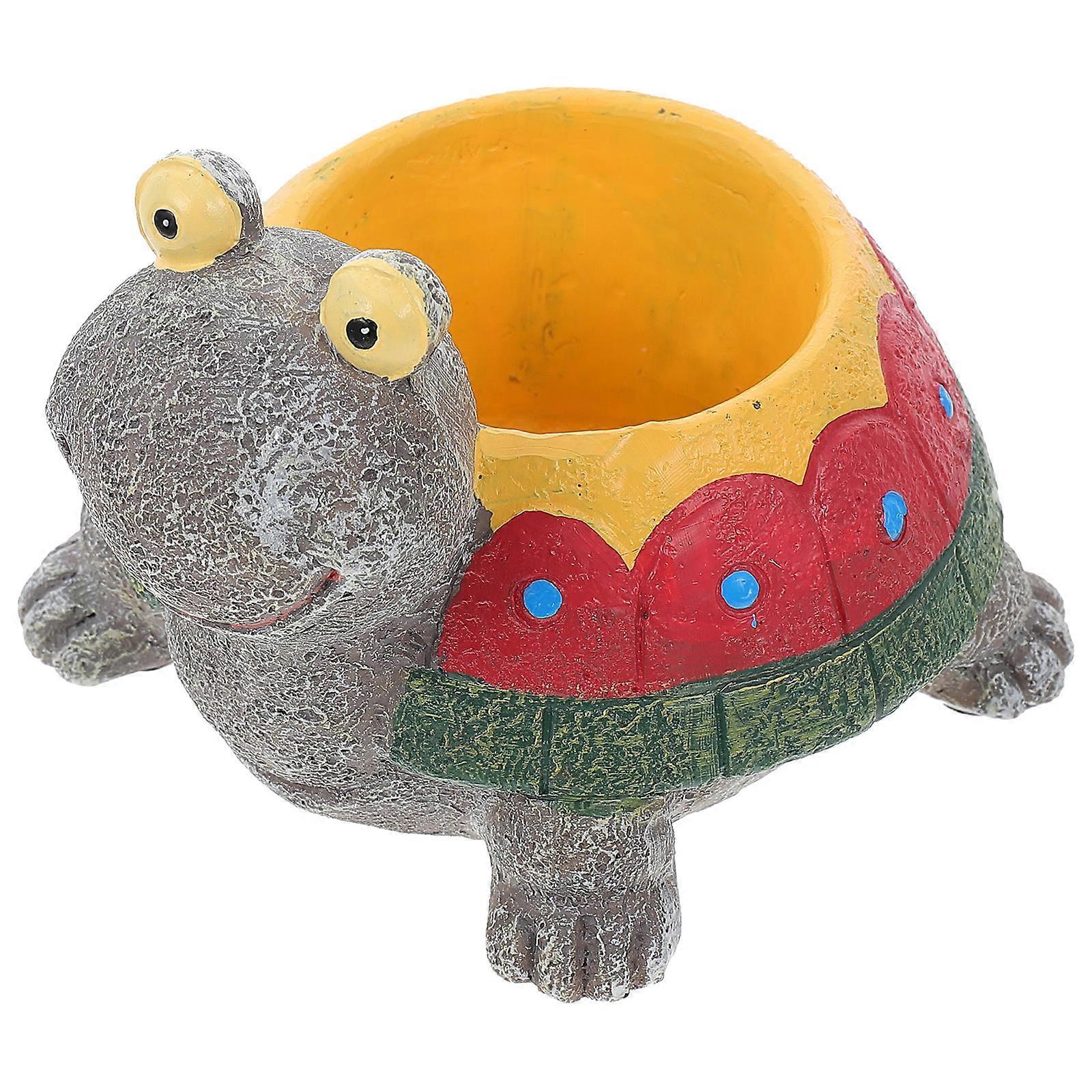 Creative Flowerpot Colored Turtle Succulent Plant Pot for Decoration