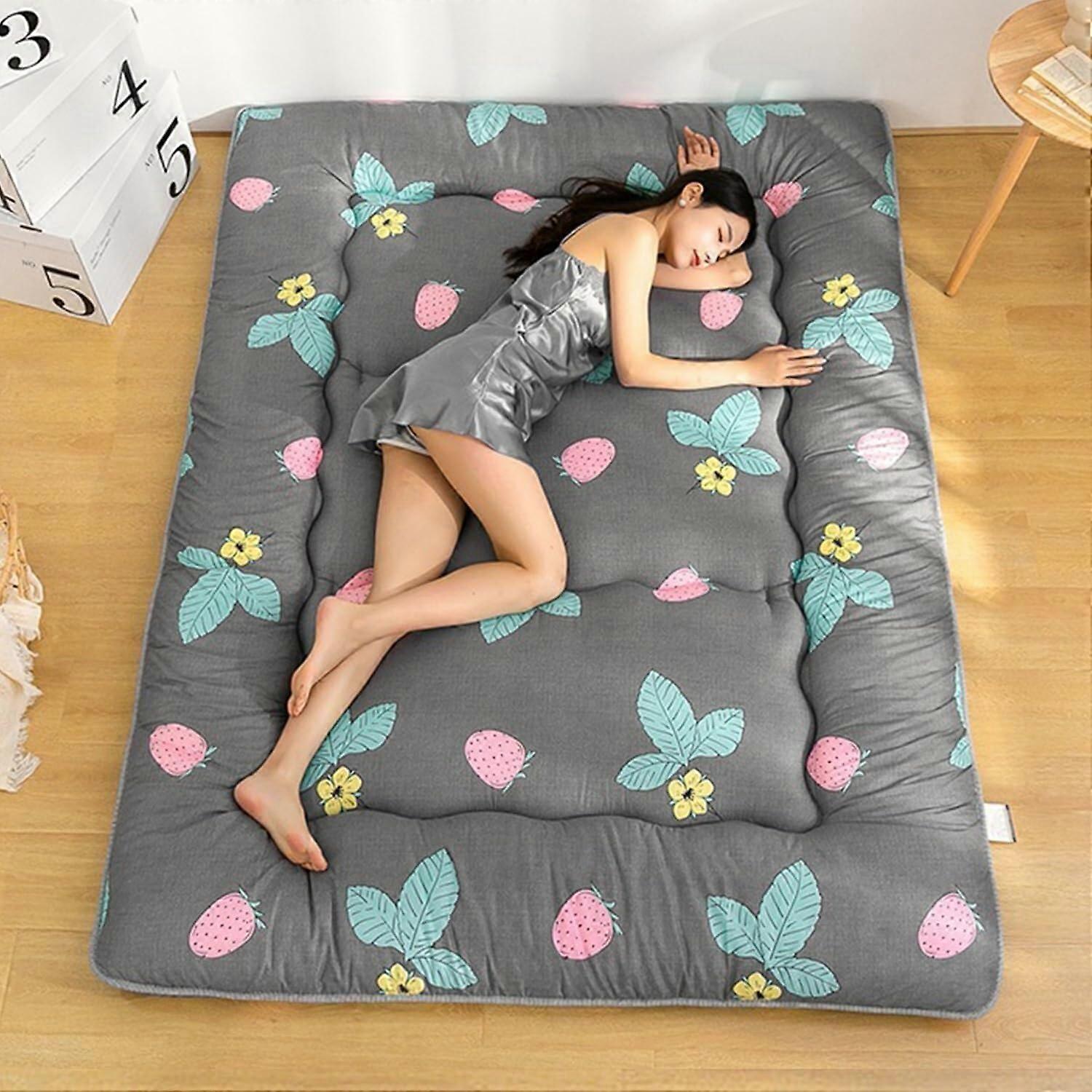 Futon Mattress Japanese Futon Roll-Up Camping Mat 135x200 Cm Floor Lounger Guest Bed Car/Dorm Sleeping Pad