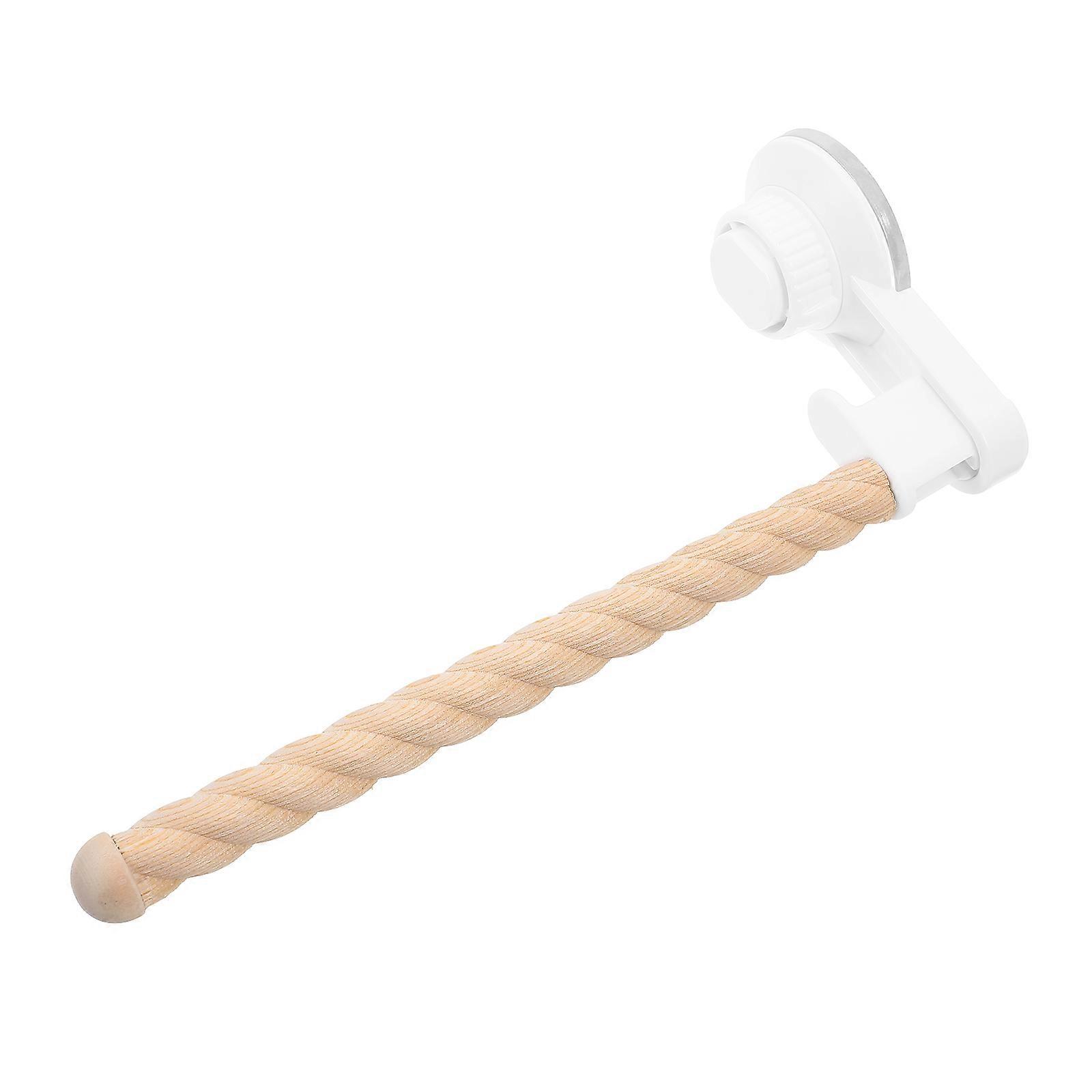 Parrot Perch Stand with Suction Cup – Rough Surfaced Bird Cage Perch for Paw Grinding and Exercise, Wood and ABS Material, Easy Installation,