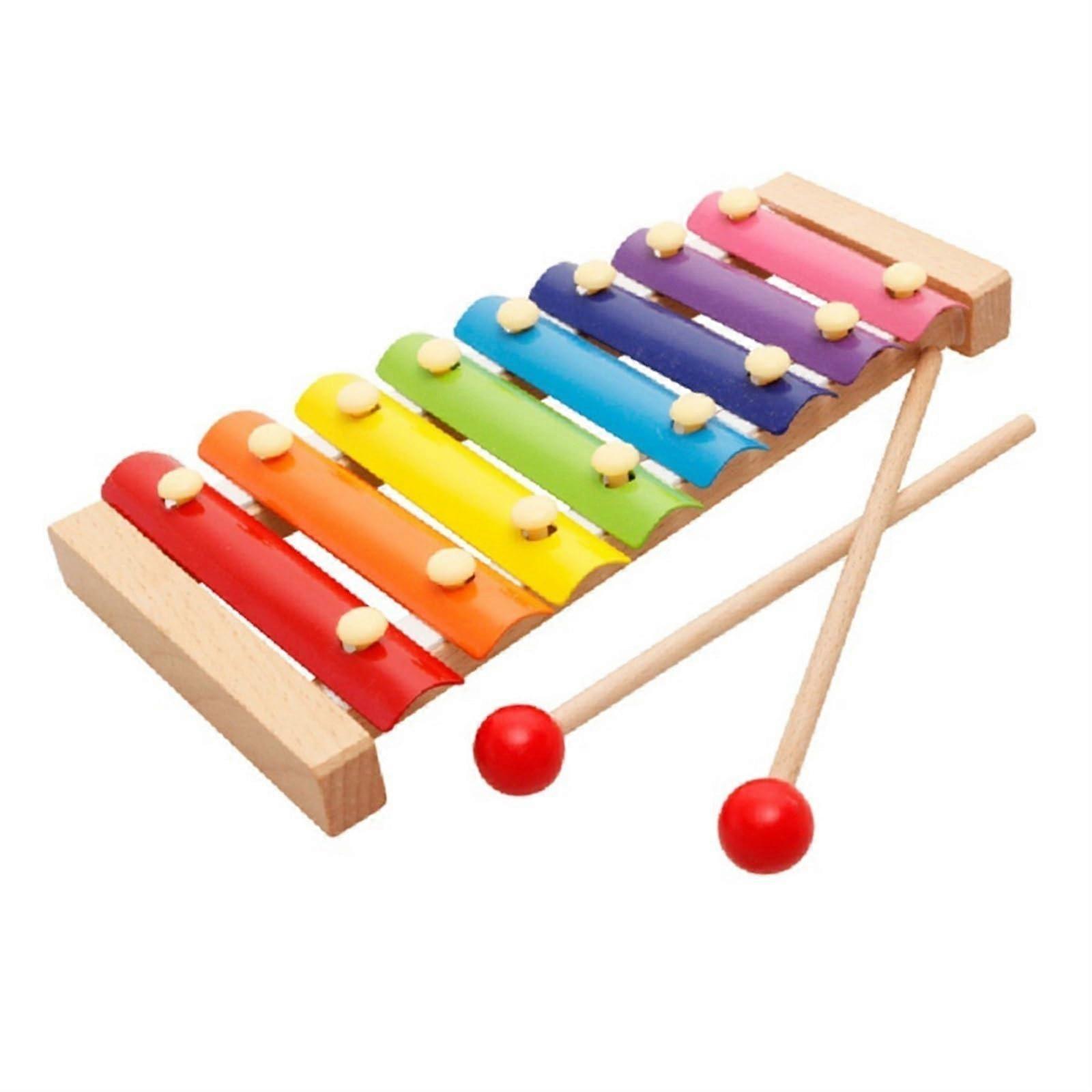 Wooden Xylophone Percussion Instrument 8Note HandStruck Piano