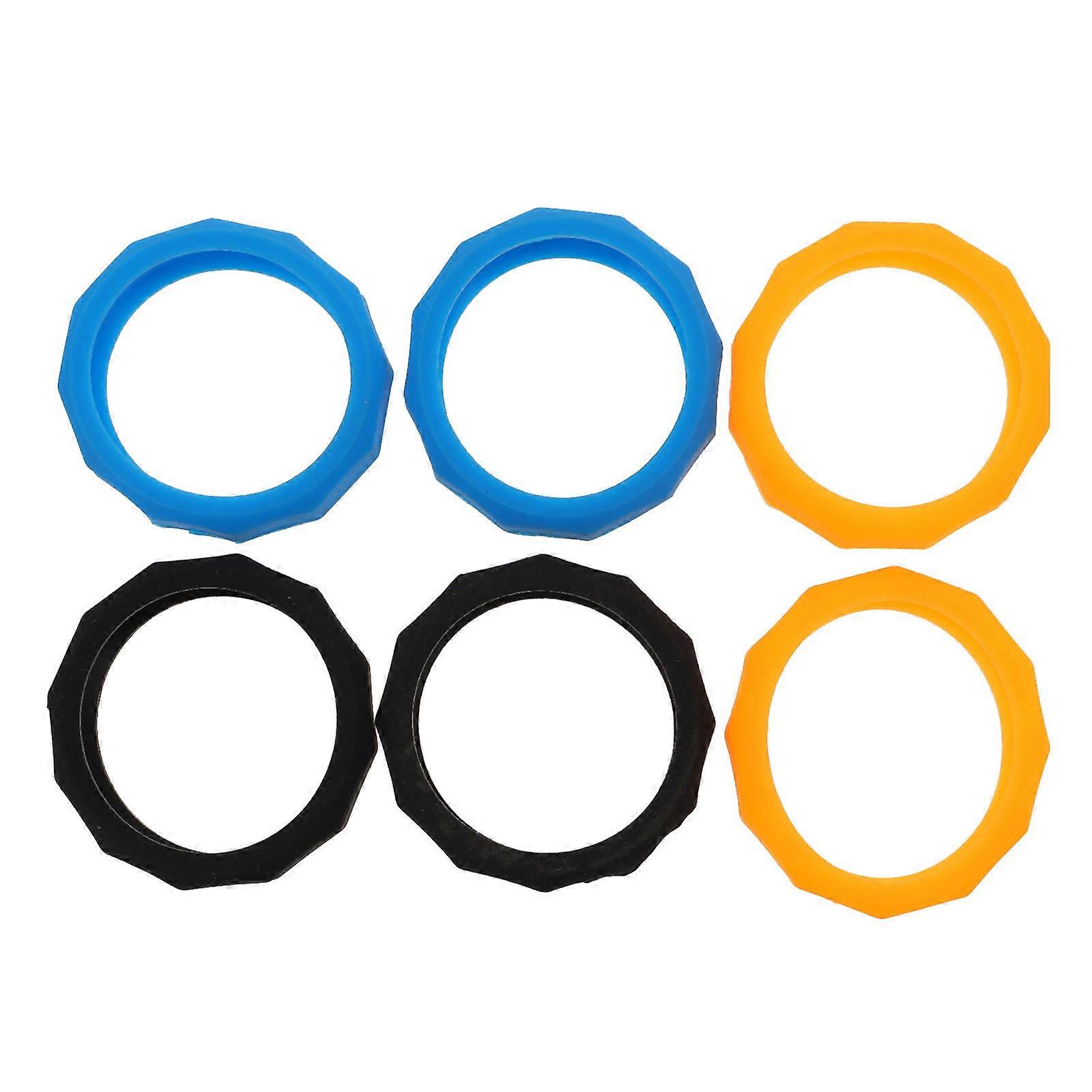 6pcs Microphone Rolling Silicone Rings, Durable Non Slip Mic Holder for KTV & Stage
