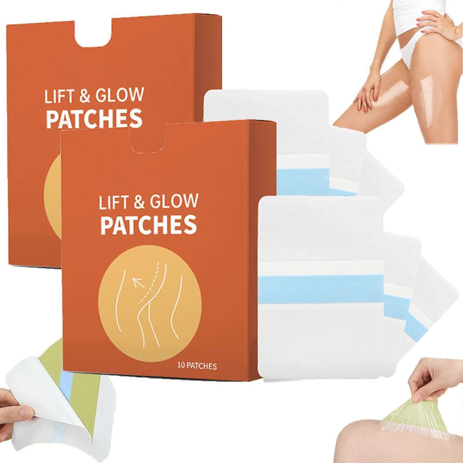 Thigh Lift Tape and Nip Lift Glow Patches for Firming and Anti-Chafing Skin, 2pcs Transparent Body Lift Solution