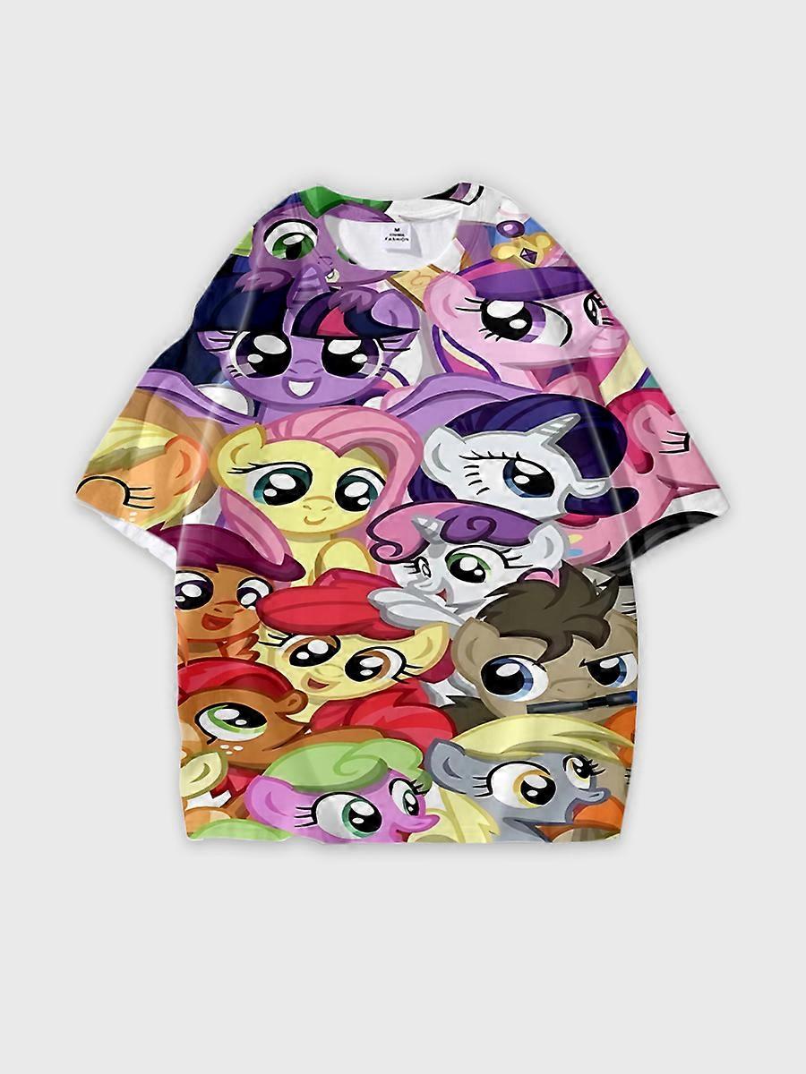 T-shirt round neck Cartoon Role Pattern loose short sleeve JW4974