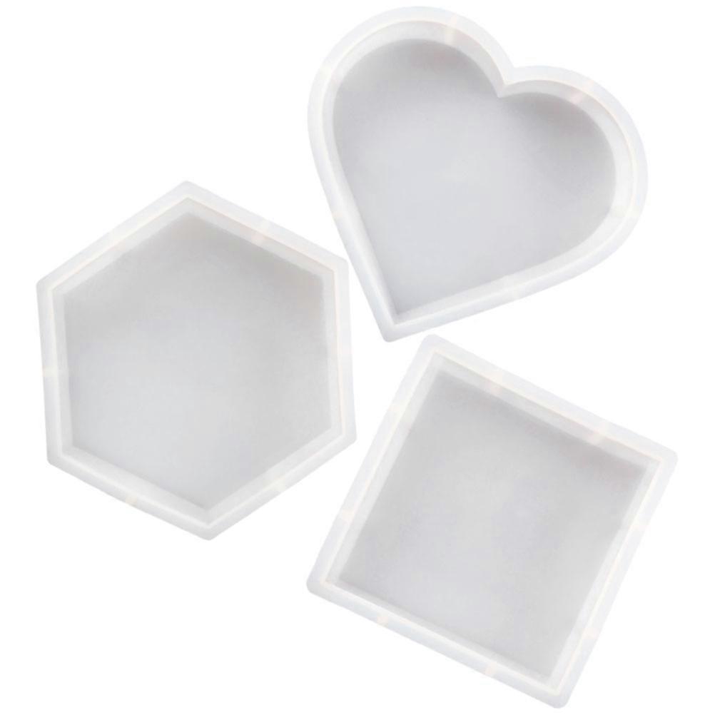 Silicone Heart Mold For Resin Diy Craft Making Ornament Tool Artists 3Pcs