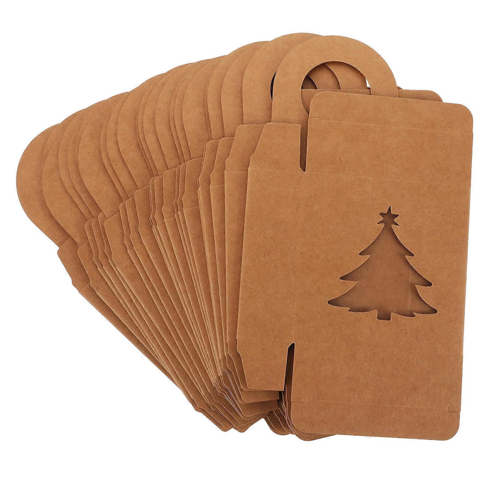 25pcs Kraft Paper Boxes with Clear Window, Foldable Design for Easy Assembly, Durable Packaging for Special Occasions, Friends & Family