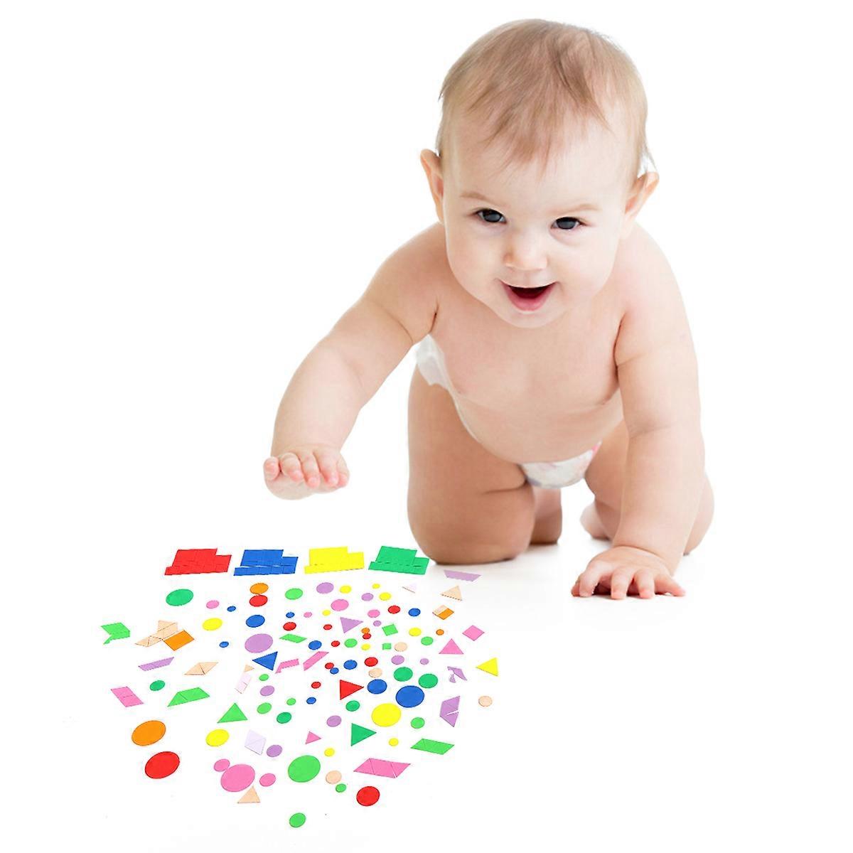 Wall Decals For Kids Assorted Color Geometric Shapes EVA Material Diy Craft Self-Adhesive Home Art Projects Classroom Decoration 23X16X2Cm 1000Pcs
