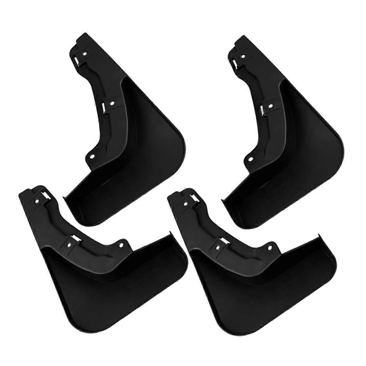 4 Piece Black Plastic Car Mud Flaps for Upgraded Fenders, Wheel Well Splash Guards Compatible with Various Models
