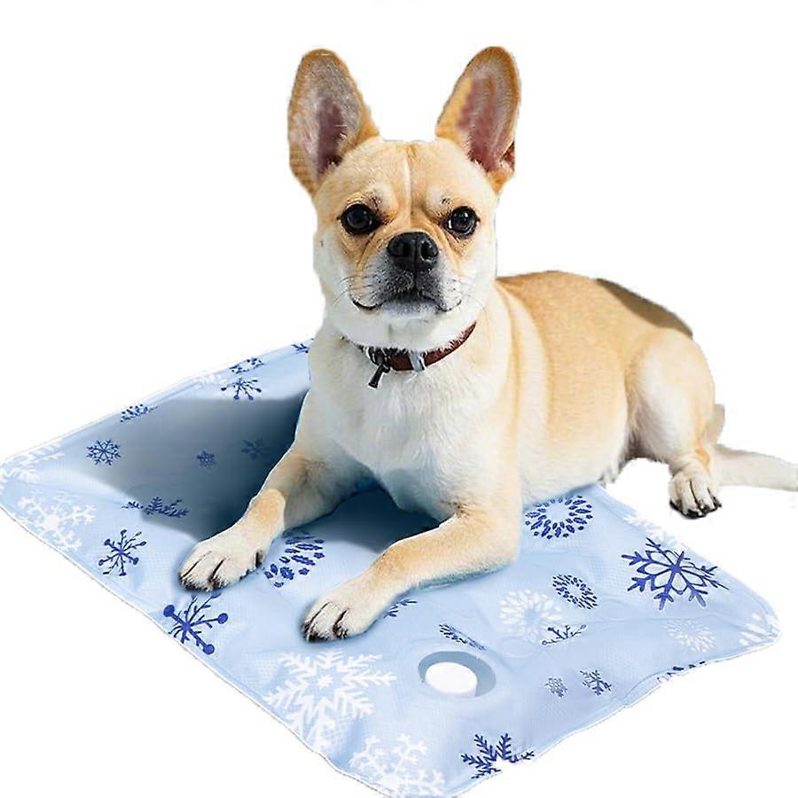 Dog Cooling Mat And Cat Cooling Blanket Self Cooling Ready To Use 50 X 60 Cm Blue