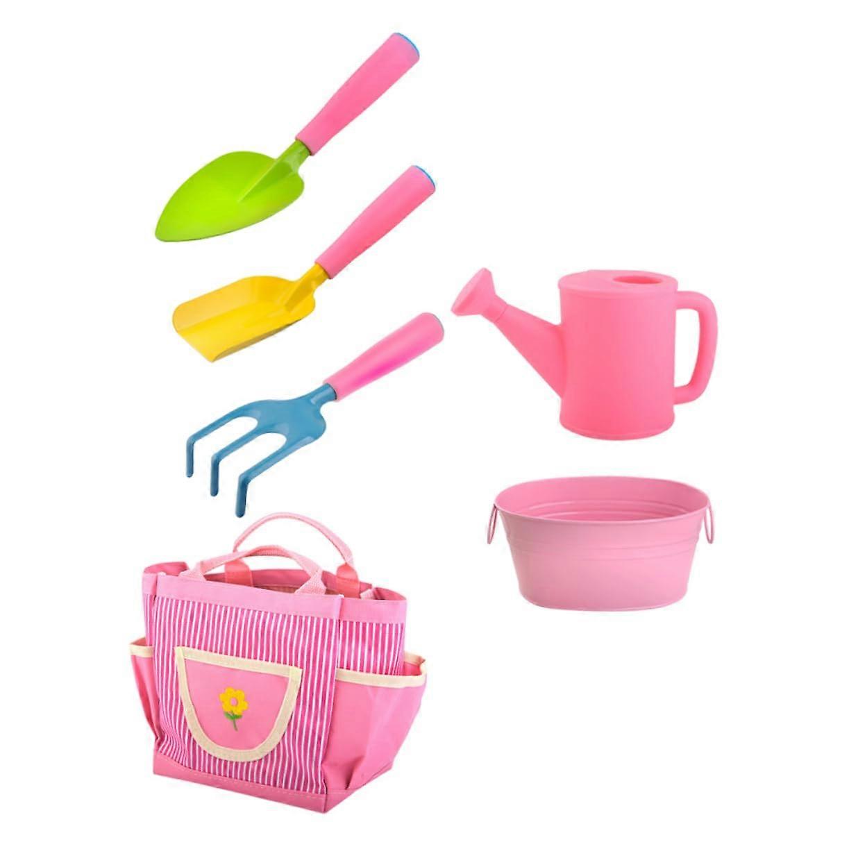 1 Set Mini Garden Tools for Kids with Rake and Watering Can for Outdoor Gardening, Quality and Durable for Little Ones