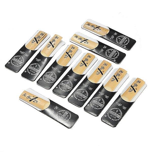 10Pcs Traditional Bb Clarinet Reeds Saxophone Reeds Bb 2.5 Strength 2 1/2