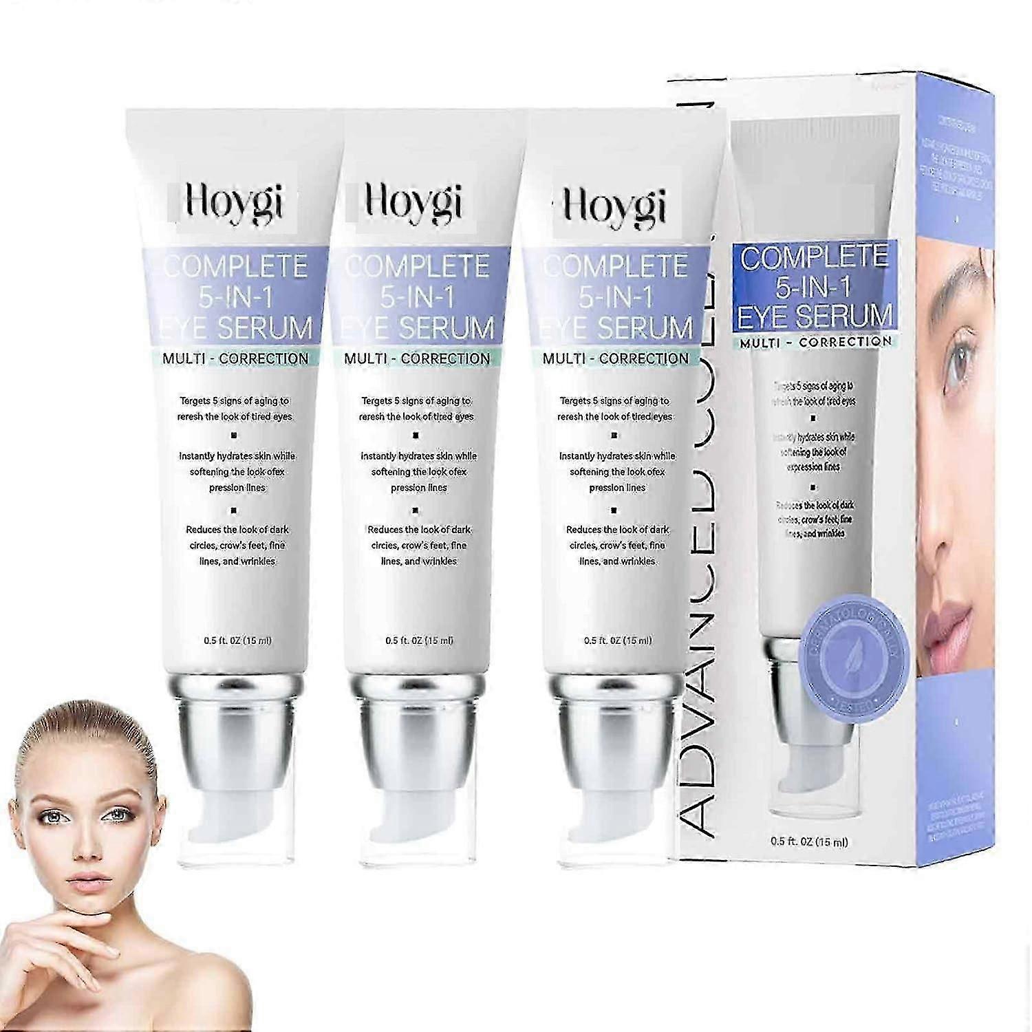 مصل عيون 5 في 1 ، كريم عيون مضاد للشيخوخة مع الريتينول وحمض الهيالورونيك ، كريم العين المضاد للتجاعيد ، عناية بشد العين للهالات السوداء والتجاعيد