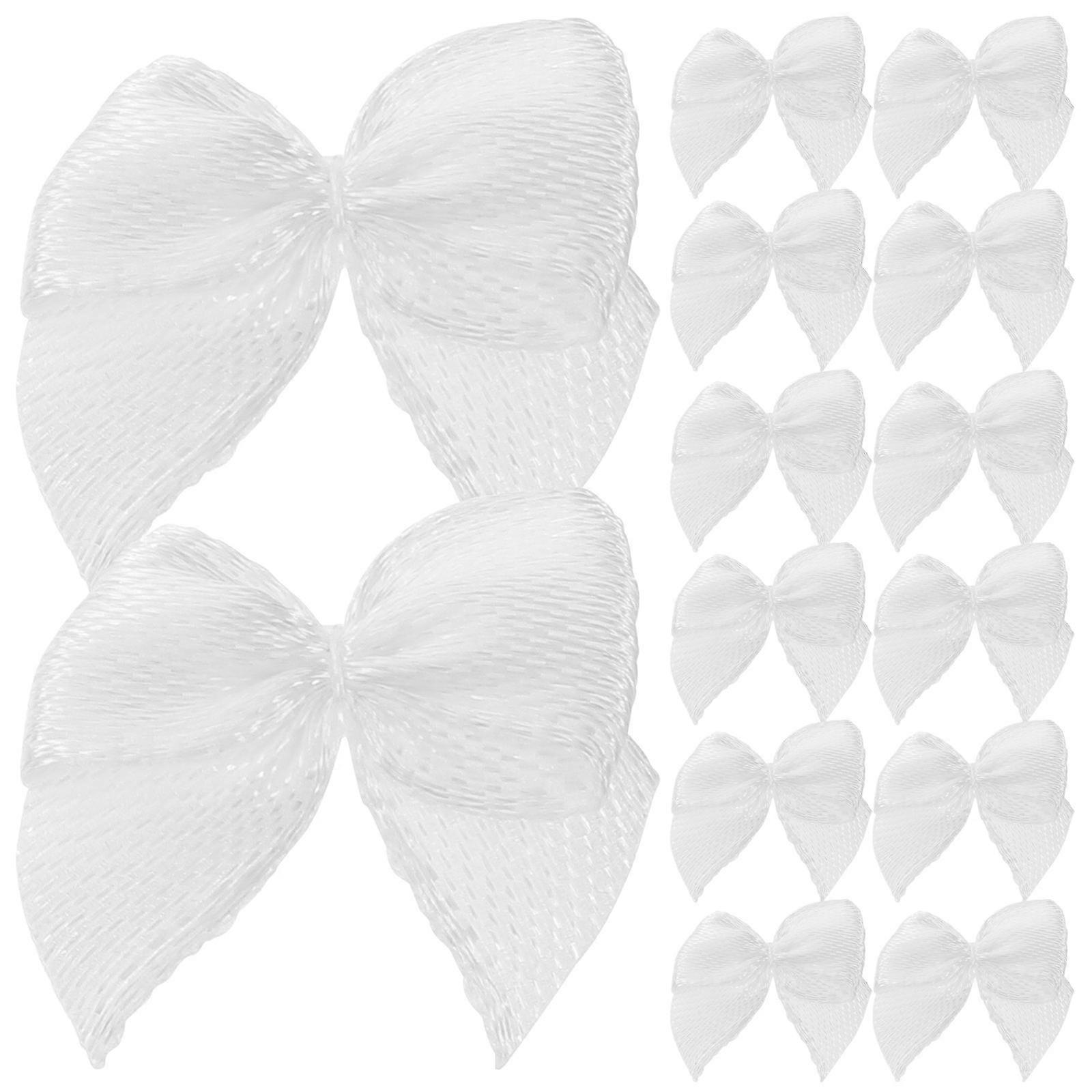 Handmade White Ribbon Bows for Decorating Perfect for Girls Hair and Various Occasions 60pcs
