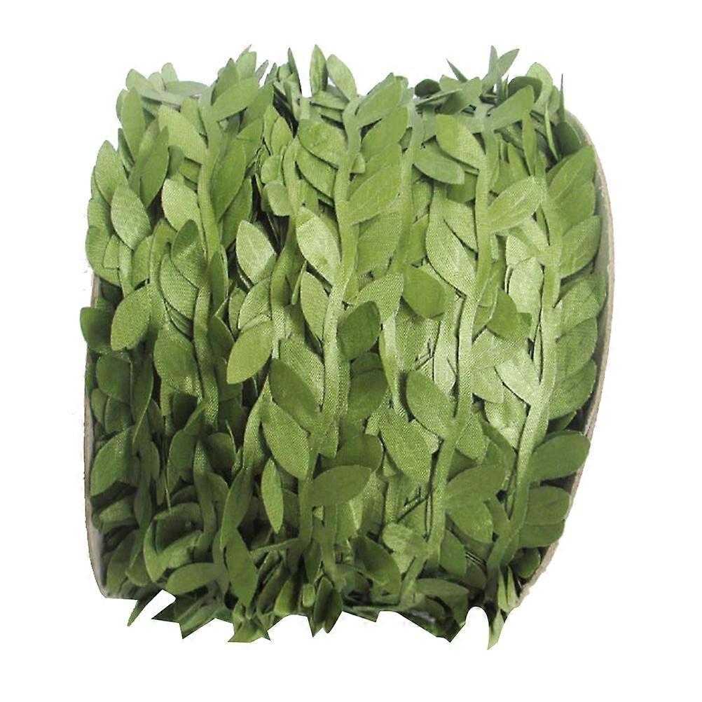 DIY Rattan Wreath with Lifelike Green Leaves for Door Window Decoration Polyester 2PCS