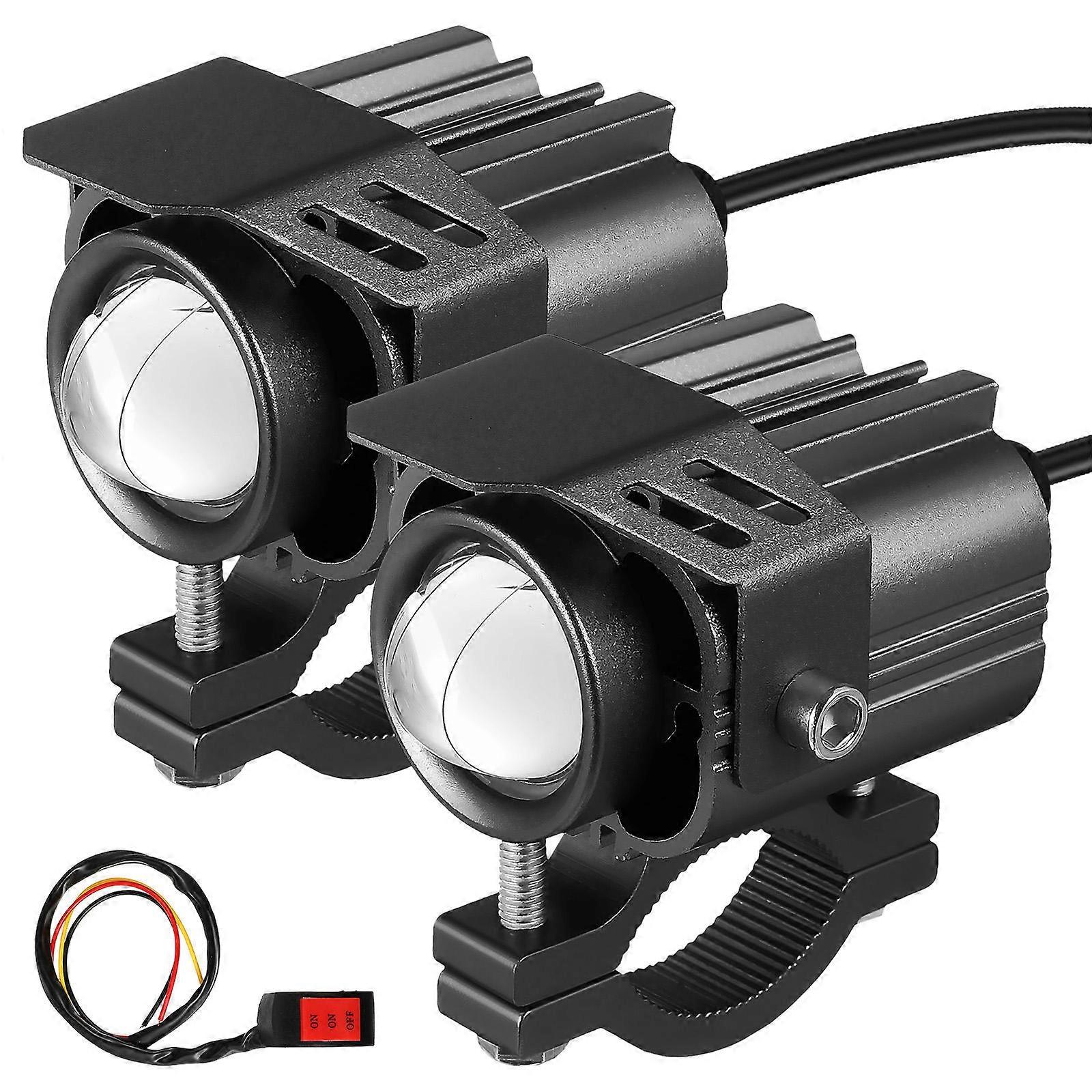 Durable Aluminum Motorcycle Fog Lights with High Brightness for Various Weather Conditions 2 Pcs