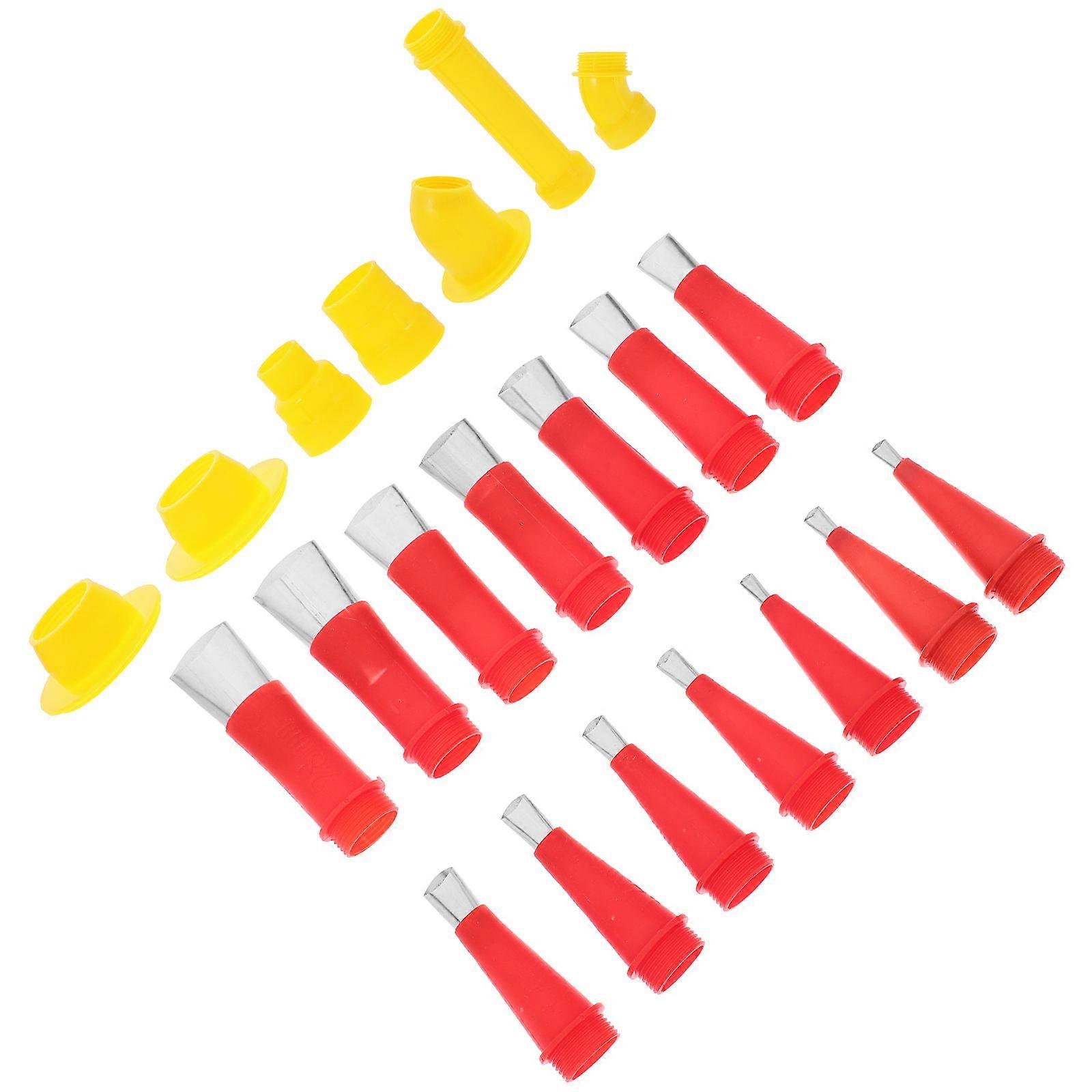 1 Set Stainless Steel Sealing Nozzle Reusable Caulking Applicator Finishing Tool with Convenient Tips for Glass